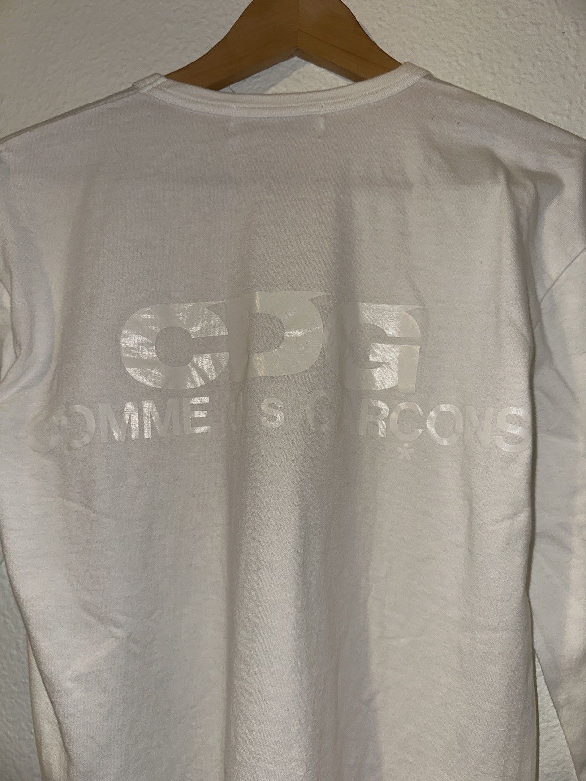 Comme des Garcons CDG LS White Monochrome Shirt Size US M / EU 48-50 / 2 - 3 Thumbnail