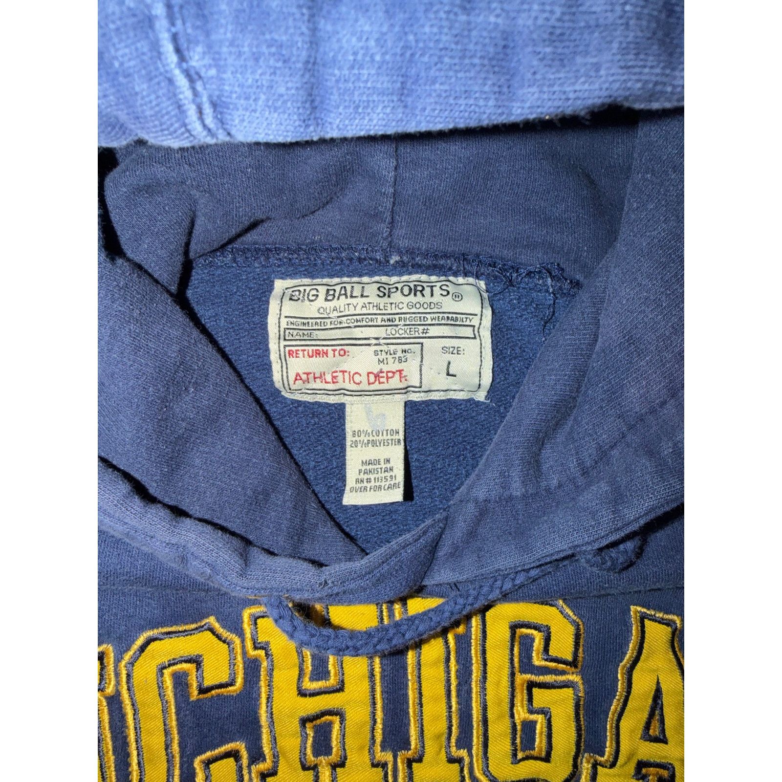 NCAA Michigan Wolverines Y2K College Navy Sweatshirt Mens Large Size US L / EU 52-54 / 3 - 3 Thumbnail