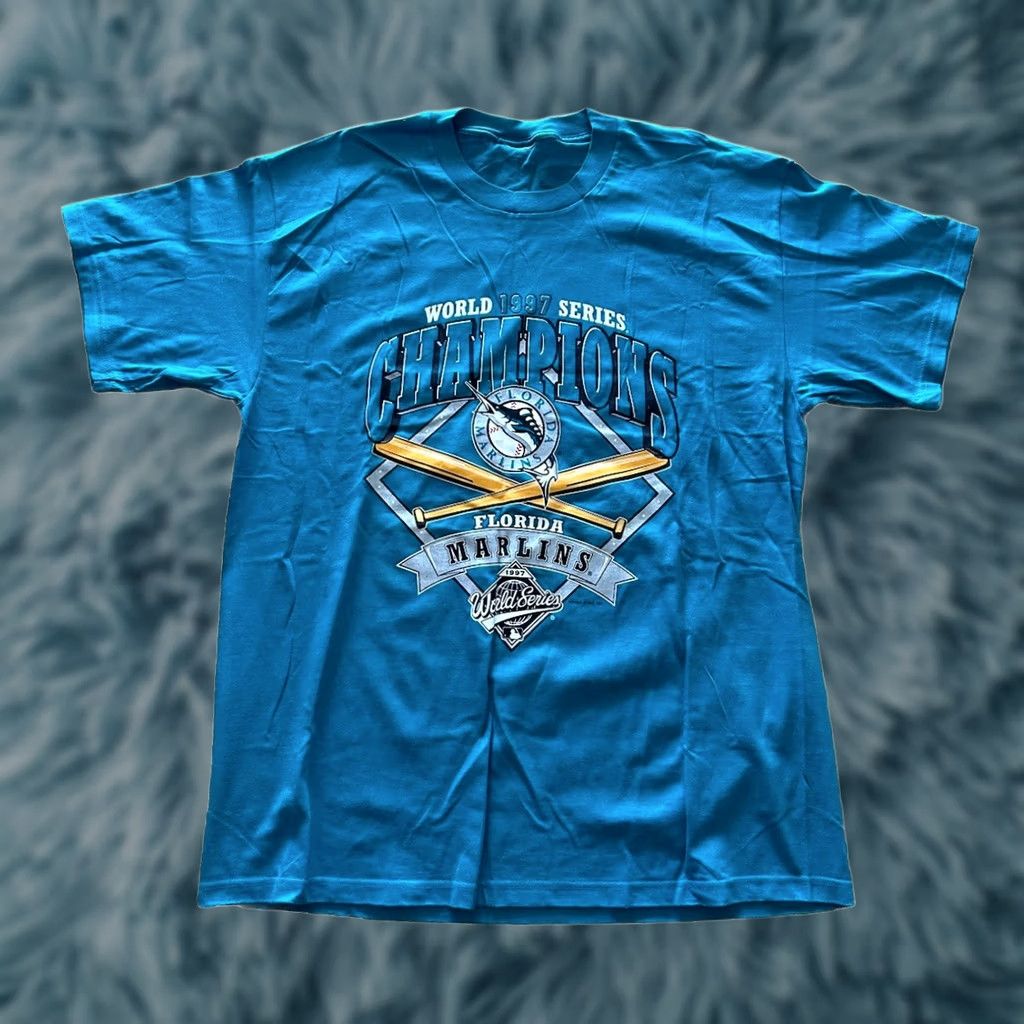 Lee VINTAGE Florida Marlins Baseball MLB World Series Champions 1997 XL Men’s Tee Size US XL / EU 56 / 4 - 1 Thumbnail