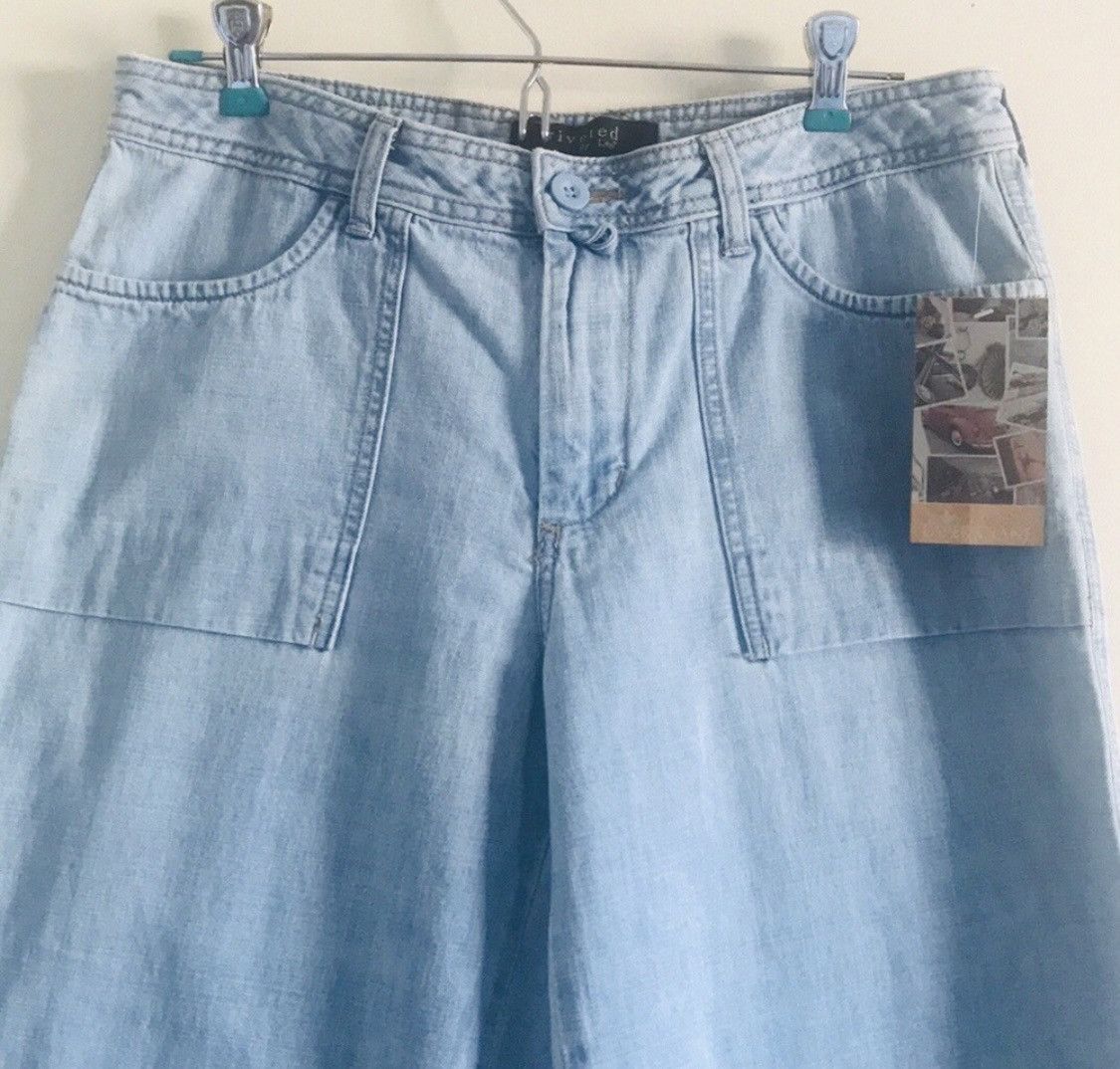 Lee LEE RIVETED WIDE LEG JEAN ANKLE PANTS CAPRIS SZ 6 Size 32" / US 10 / IT 46 - 2 Thumbnail
