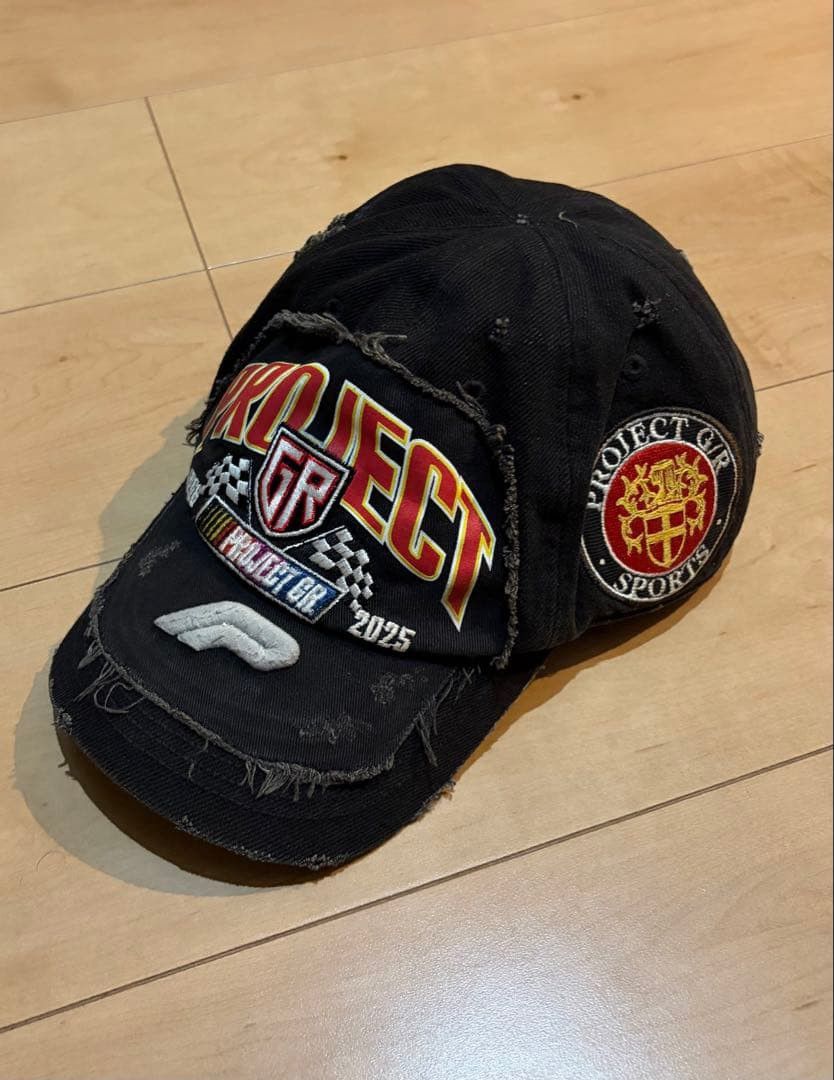 PROJECT G/R BANDANA LAYERED CAP - BLACK hat | Grailed