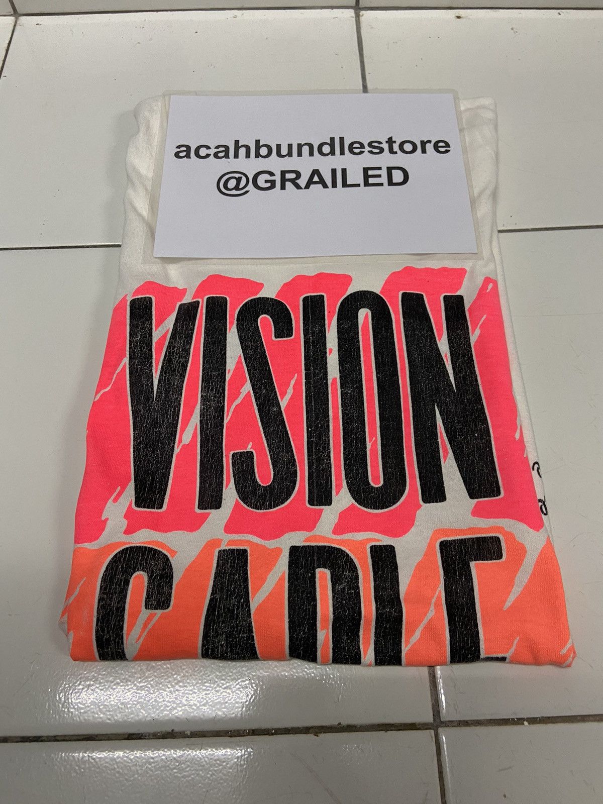 Vintage VINTAGE VISION CABLE THE ENTERTAINMENT PEOPLE TEE SHIRT Size US XL / EU 56 / 4 - 15 Thumbnail