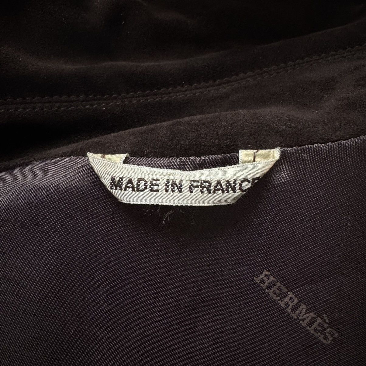 Hermes Hermes 2000's Brown Suede Deer Leather Short Coat Size US L / EU 52-54 / 3 - 10 Thumbnail