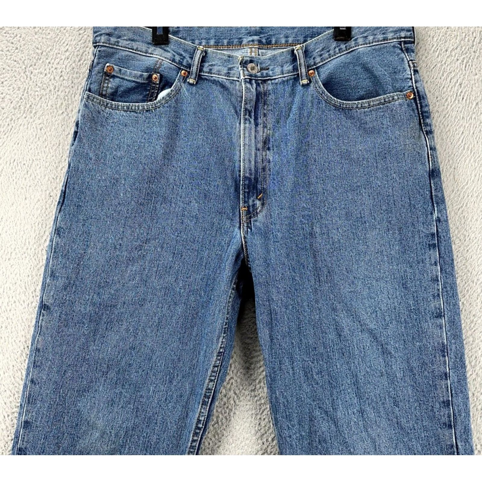 Levi's Levi's 550 Jeans Men 38X30 Blue Straight Leg Red Tab 100% Cotton Denim 5 Pockets Size US 38 / EU 54 - 2 Thumbnail