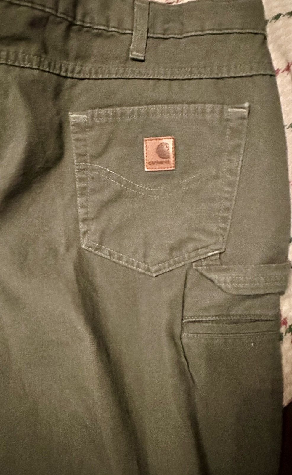 Carhartt Vintage Carhartt loose fit pants -Olive 42x30 Size US 42 / EU 58 - 3 Thumbnail