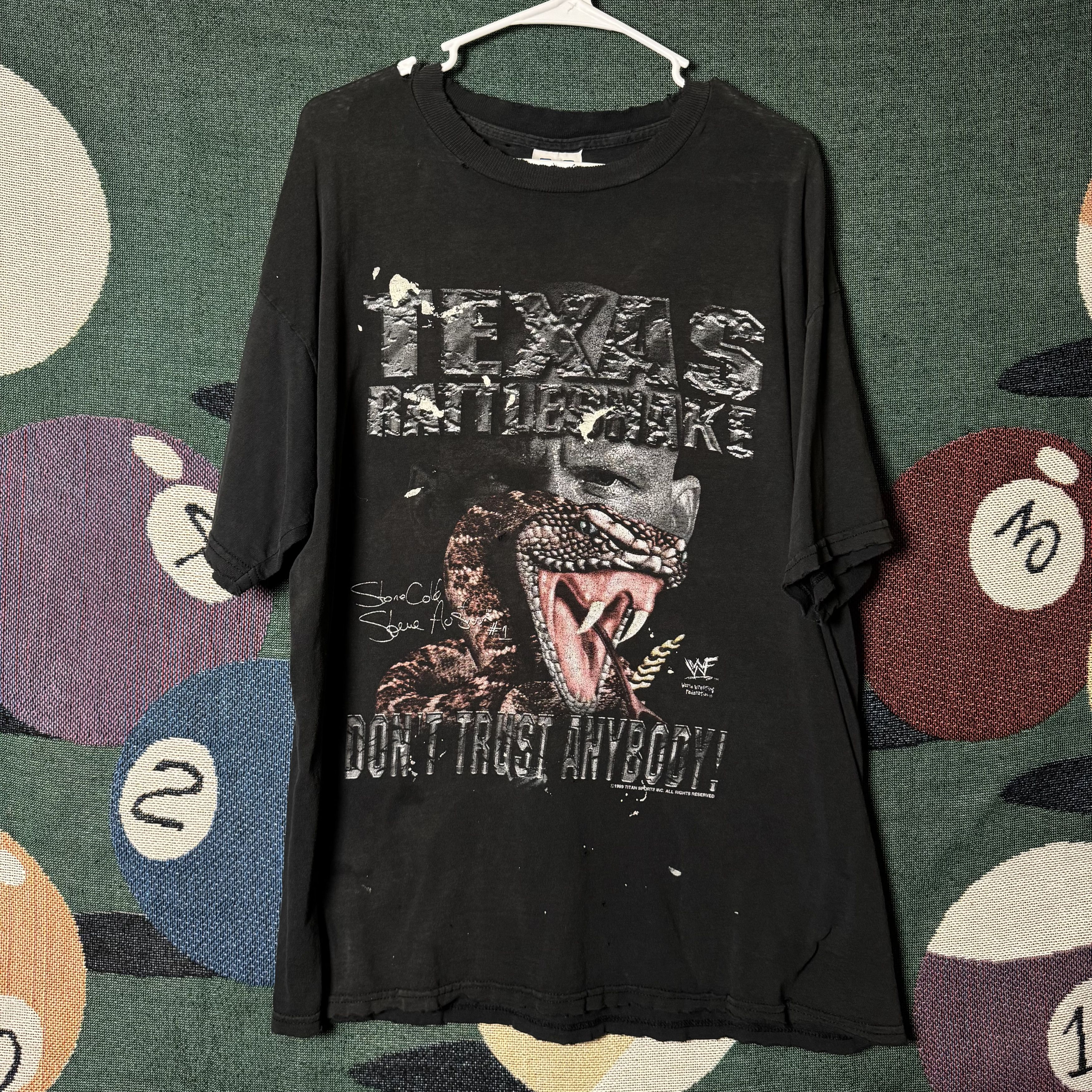 WWE Vintage 1999 WWE Stone Cold Texas Rattlesnake Tee Size US XL / EU 56 / 4 - 1 Thumbnail
