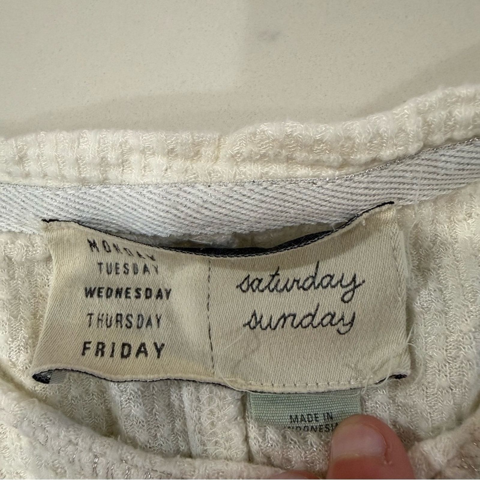 Anthropologie Saturday Sunday x Anthropologie Waffle Knit Womens Large Size L / US 10 / IT 46 - 4 Thumbnail