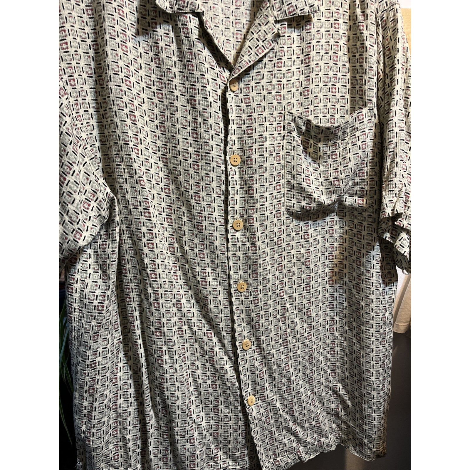 Other Original Island Sport VTG Hawaiian Shirt Mens M Beige Tribal Size US M / EU 48-50 / 2 - 5 Thumbnail