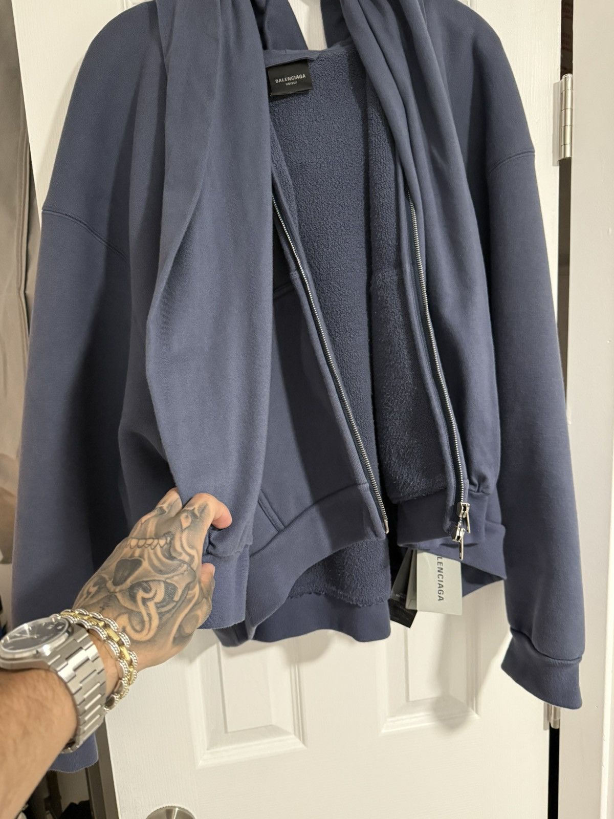 Balenciaga Balenciaga Navy incognito hoodie size small Size US S / EU 44-46 / 1 - 3 Thumbnail