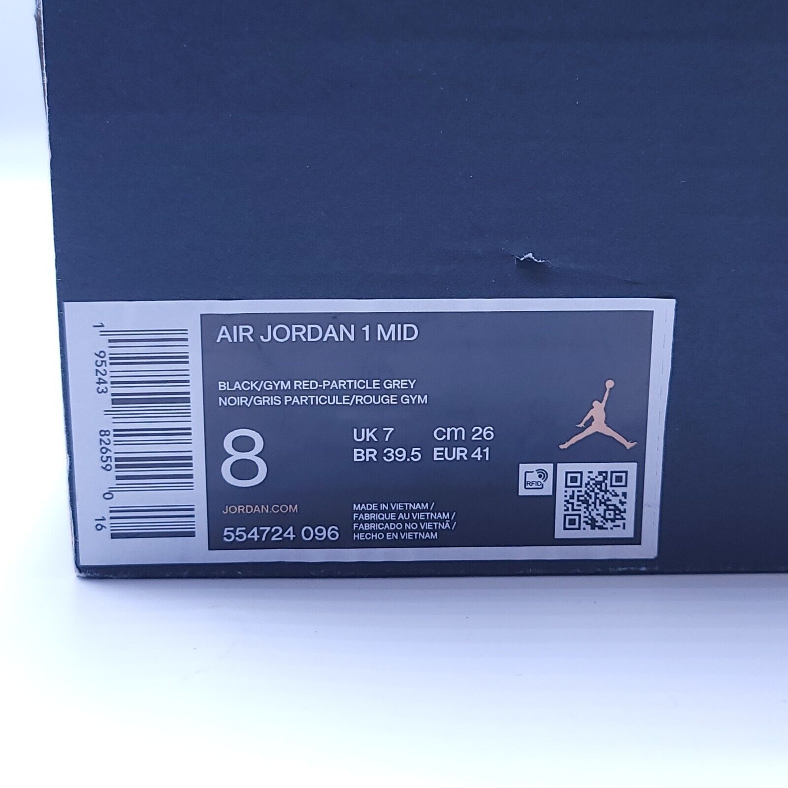 Nike Nike Air Jordan 1 Mid Shoe Mens Size 8 554724-096 Black Size US 8 / EU 41 - 10 Thumbnail