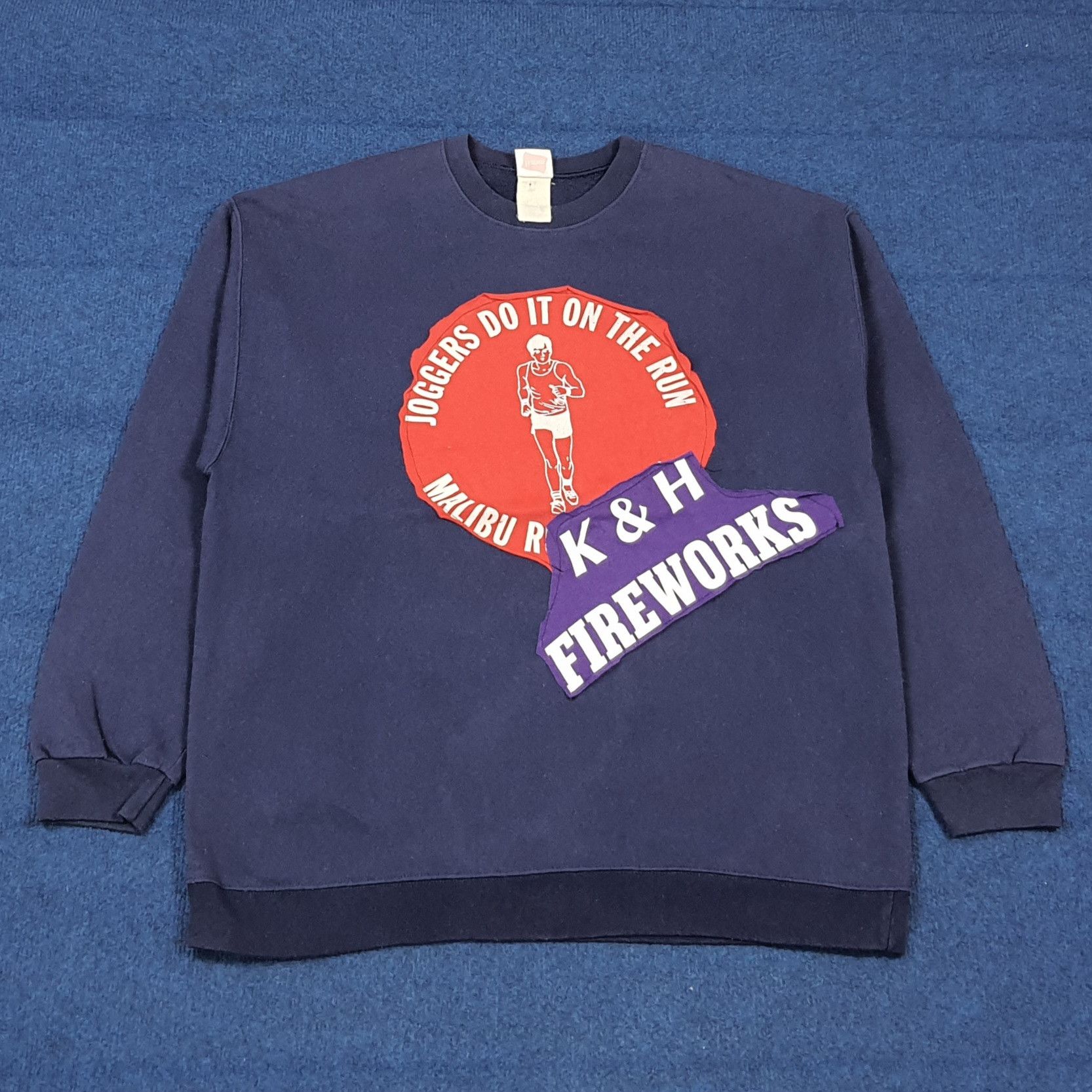 Hanes Vintage 80s Hanes K & H Fireworks Sweatshirts C293N11 Size US M / EU 48-50 / 2 - 1 Thumbnail