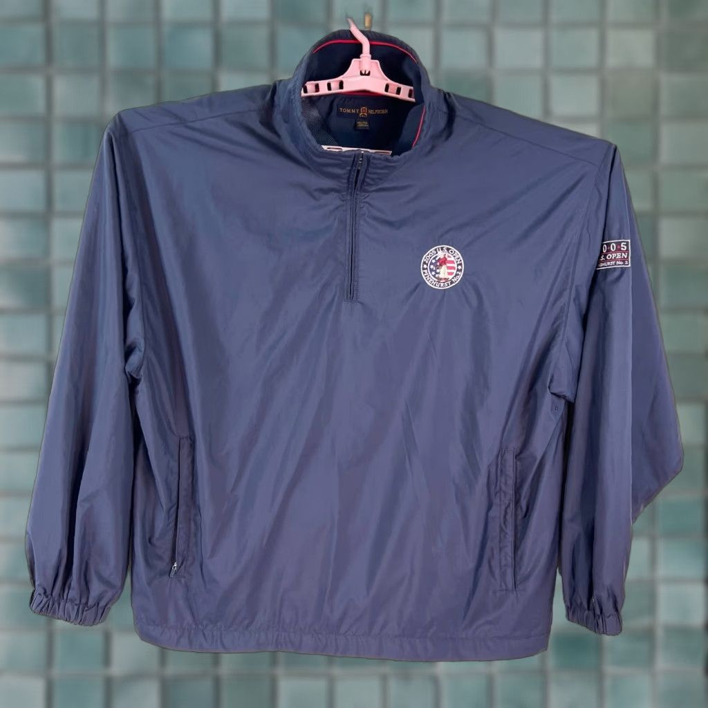 Tommy Hilfiger VINTAGE Tommy Hilfiger Jacket Windbreaker Adult XXL Blue 2005 US Open Embroidered Golf VTG Mens Size US XXL / EU 58 / 5 - 1 Thumbnail