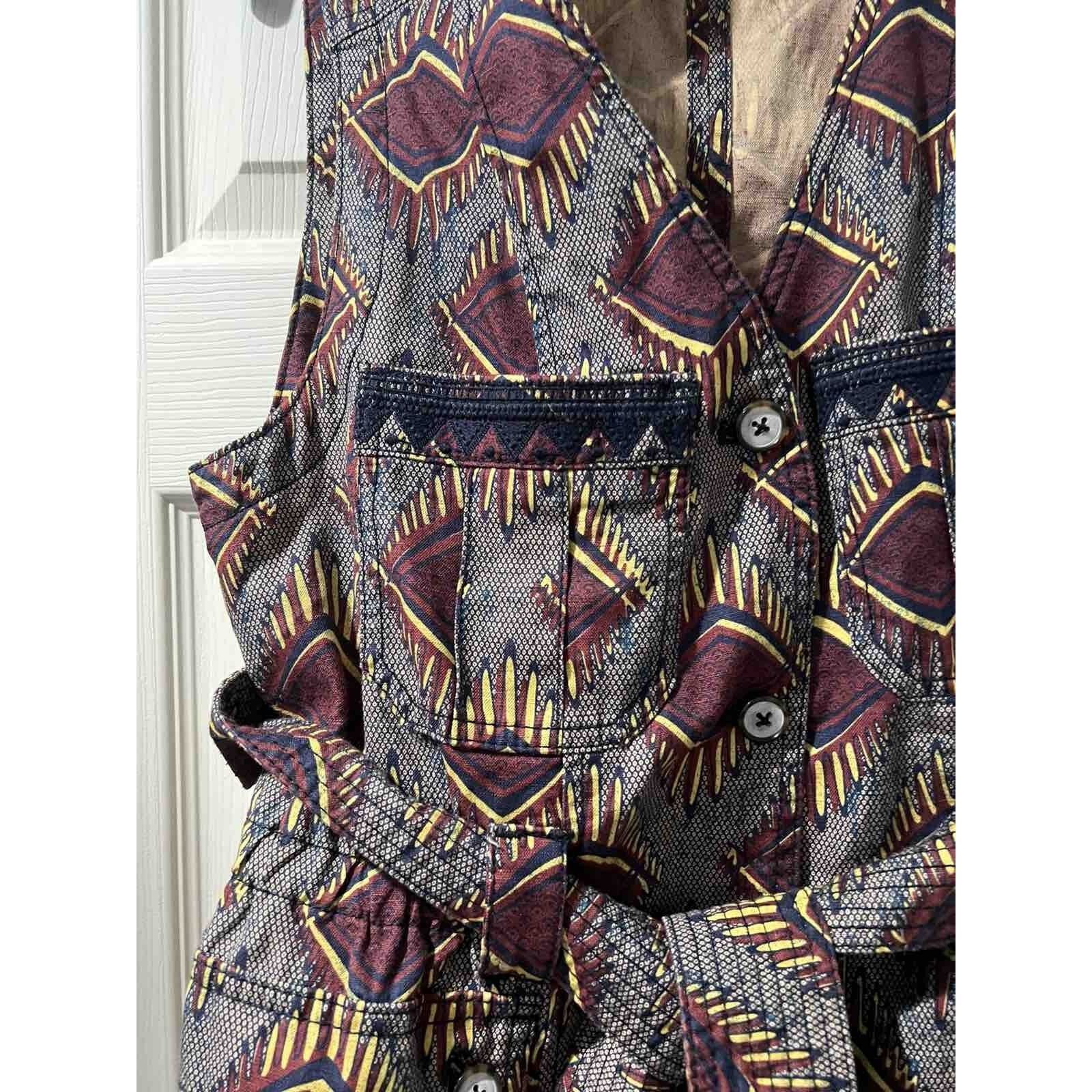 Anthropologie Anthropologie Vest Belt Aztec Size M Cotton A001605 Size M / US 6-8 / IT 42-44 - 3 Thumbnail
