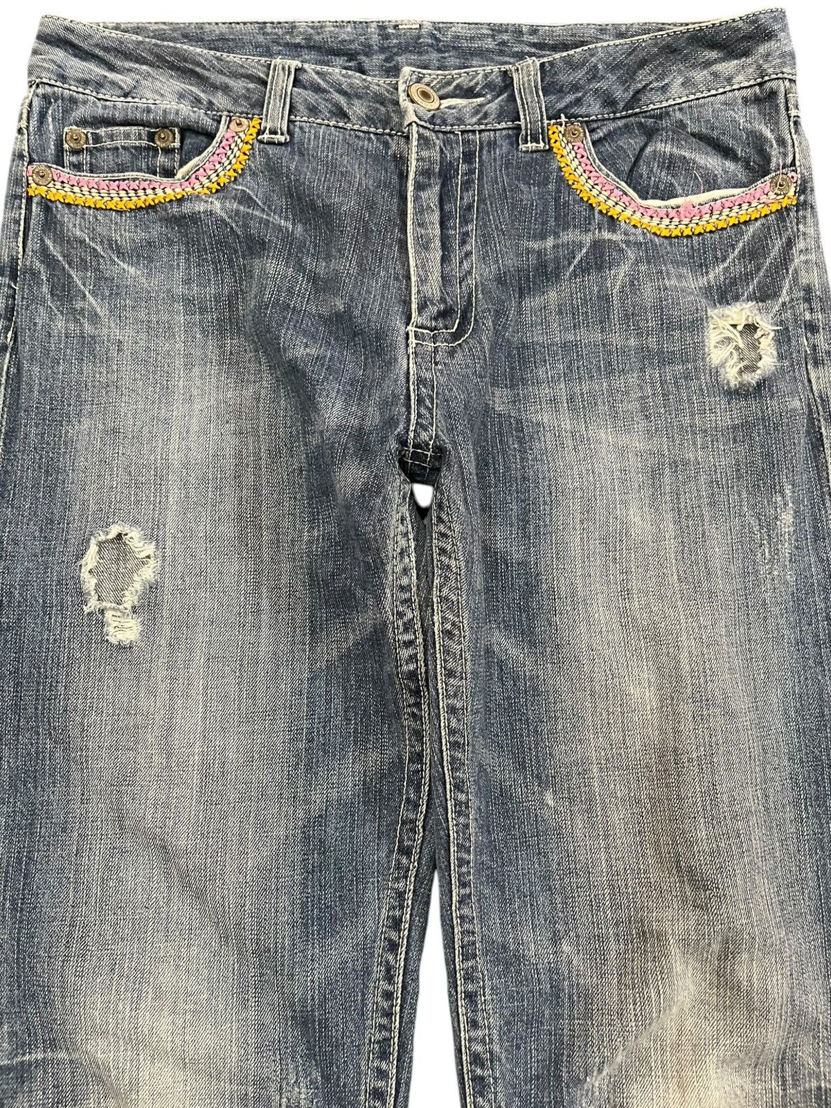 Beauty Beast Vintage Loco Surf Big Logo Imprinted Denim Size US 33 - 3 Thumbnail