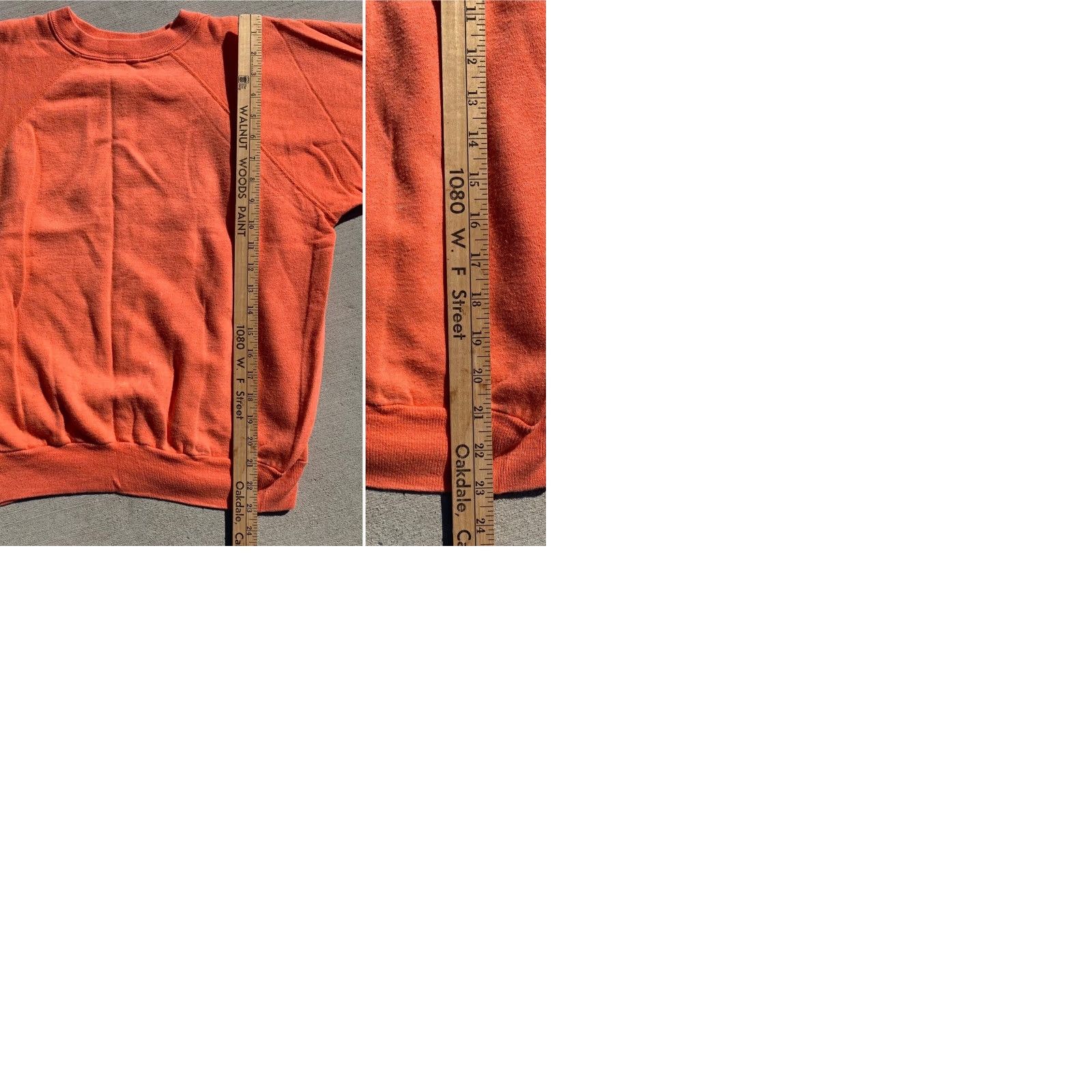 Vintage VINTAGE ranglan sweatshirt orange M/L USA Unisex Adults Sweatshirt Pullover Winter Free Shipping? (cannot add) Size US M / EU 48-50 / 2 - 9 Thumbnail