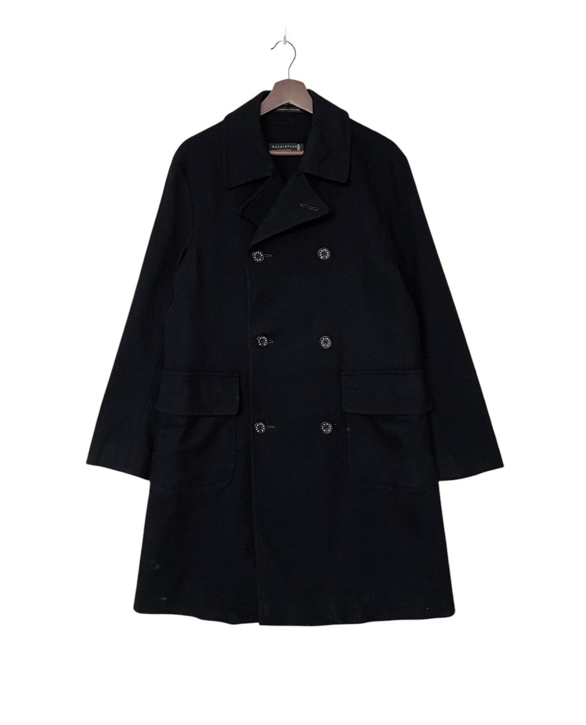 ジャケット・アウター mackintosh 0001 wool coat Kiko Kostadinov × Mackintosh 0001 Black Wool Textured Crop