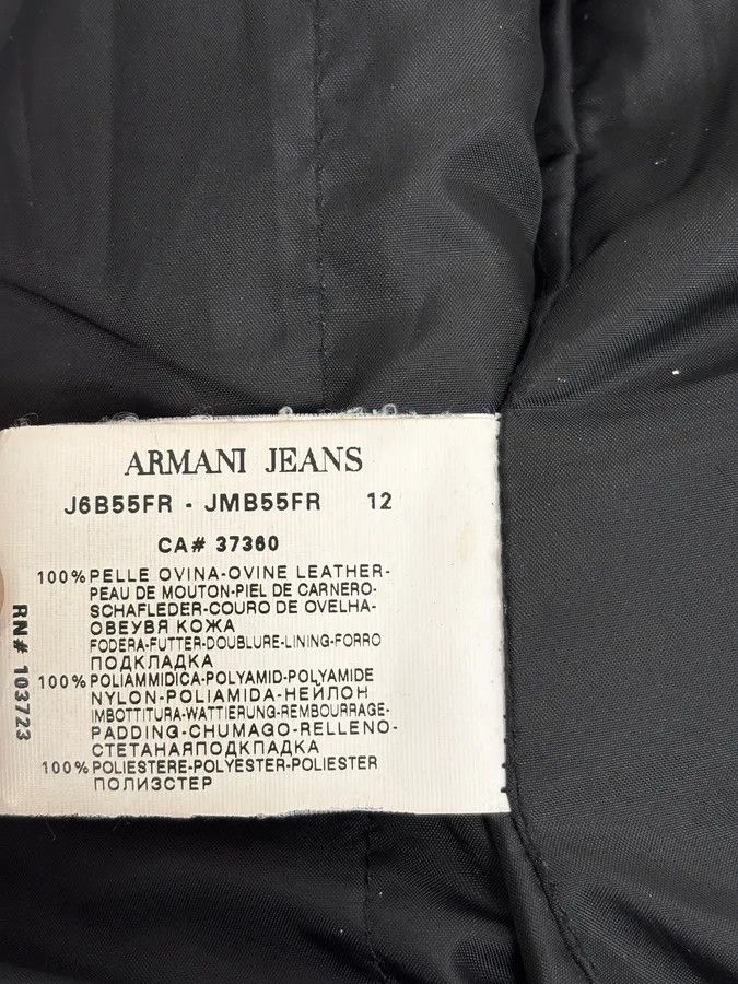 Armani 2000s Armani Prenium Black Leather Jacket Size US L / EU 52-54 / 3 - 12 Thumbnail