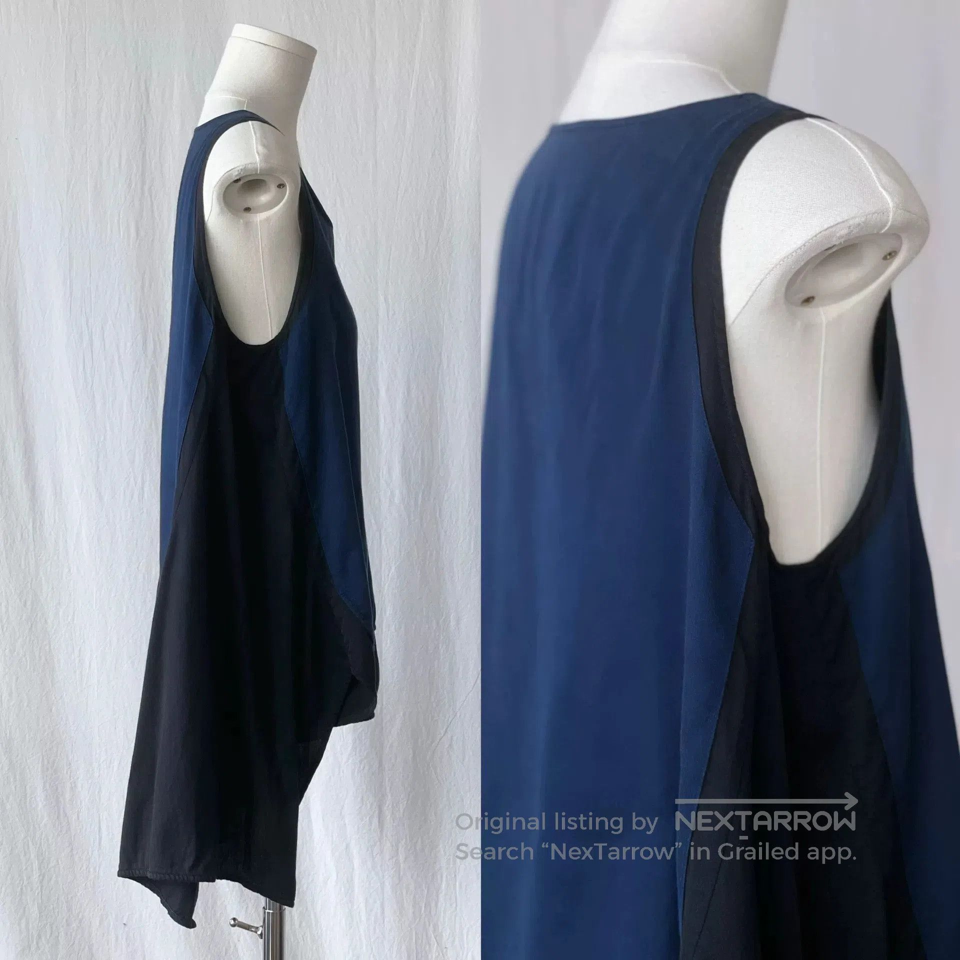Y's Y's Navy Blue Sleeveless Top. Size S / US 4 / IT 40 - 5 Thumbnail