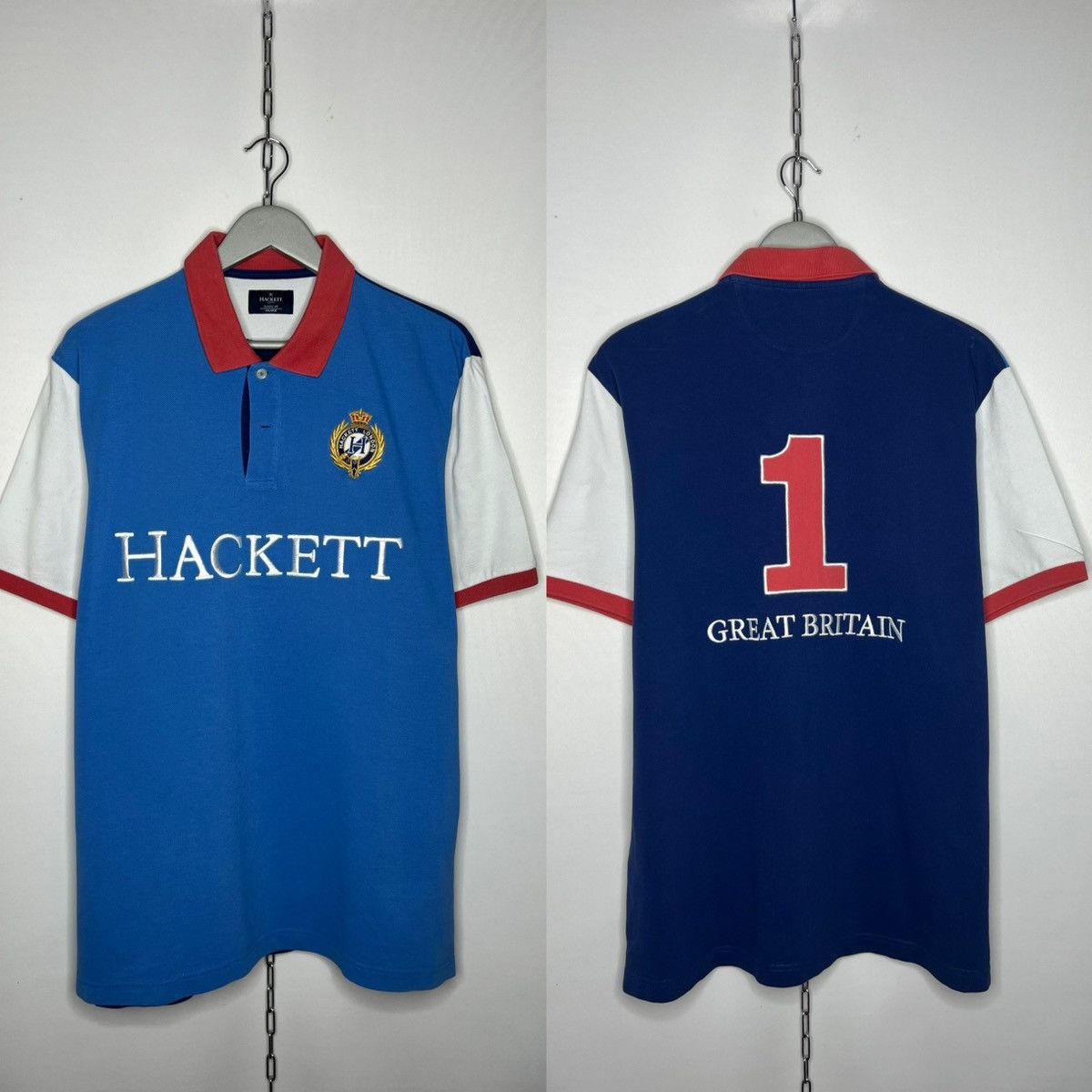 Hackett Hackett #1 Great Britain Chief Kief Style Polo Shirt Tee Size US XXL / EU 58 / 5 - 1 Thumbnail