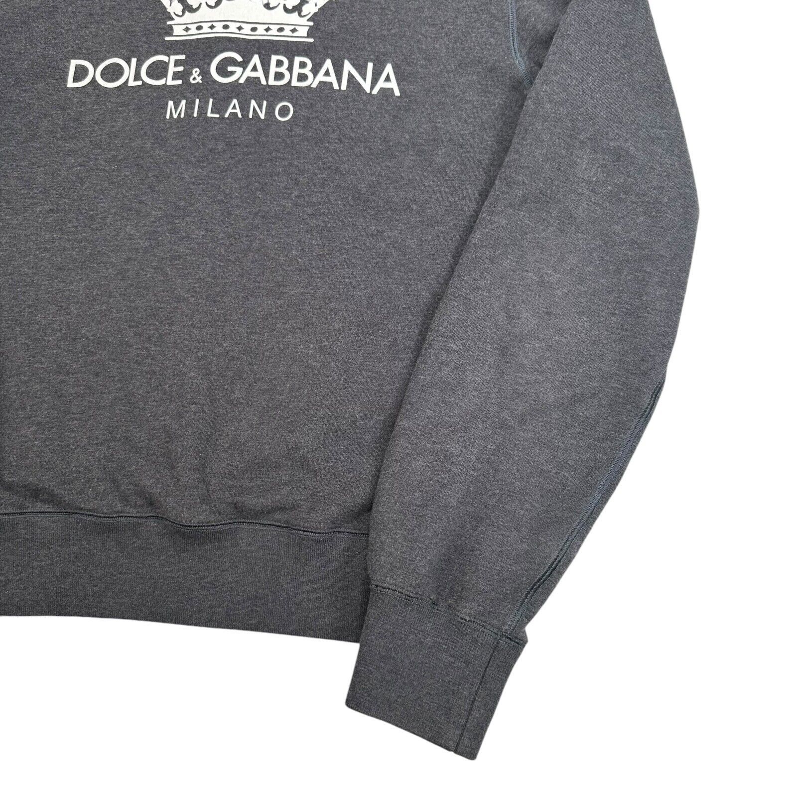 Dolce & Gabbana Dolce & Gabbana Size S Sweatshirt Dark Grey Milano Crown Size US S / EU 44-46 / 1 - 10 Thumbnail