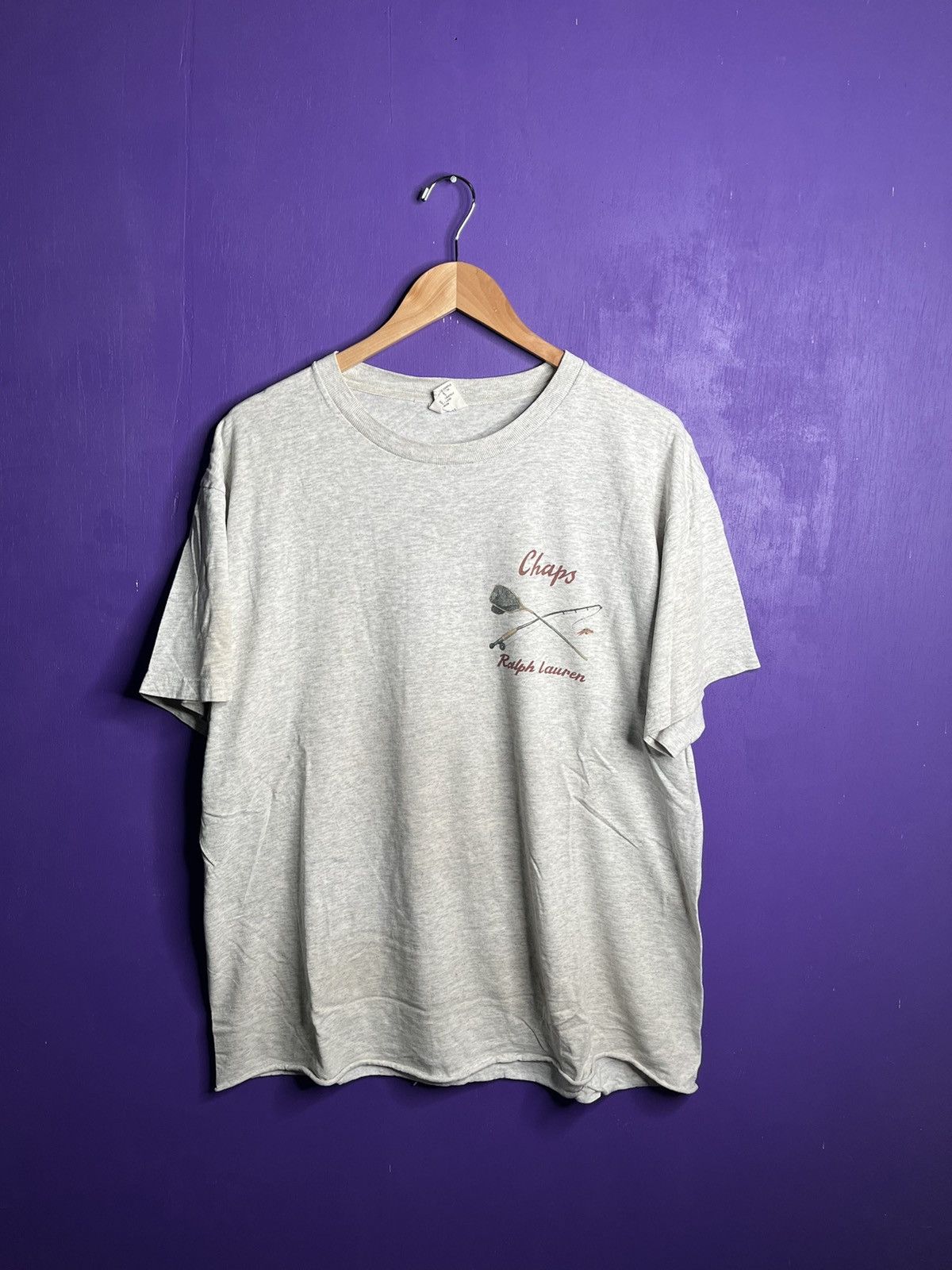 Chaps Ralph Lauren × Vintage Vintage 90s Chaps Ralph Lauren fly fishing t-shirt Size US XL / EU 56 / 4 - 1 Thumbnail