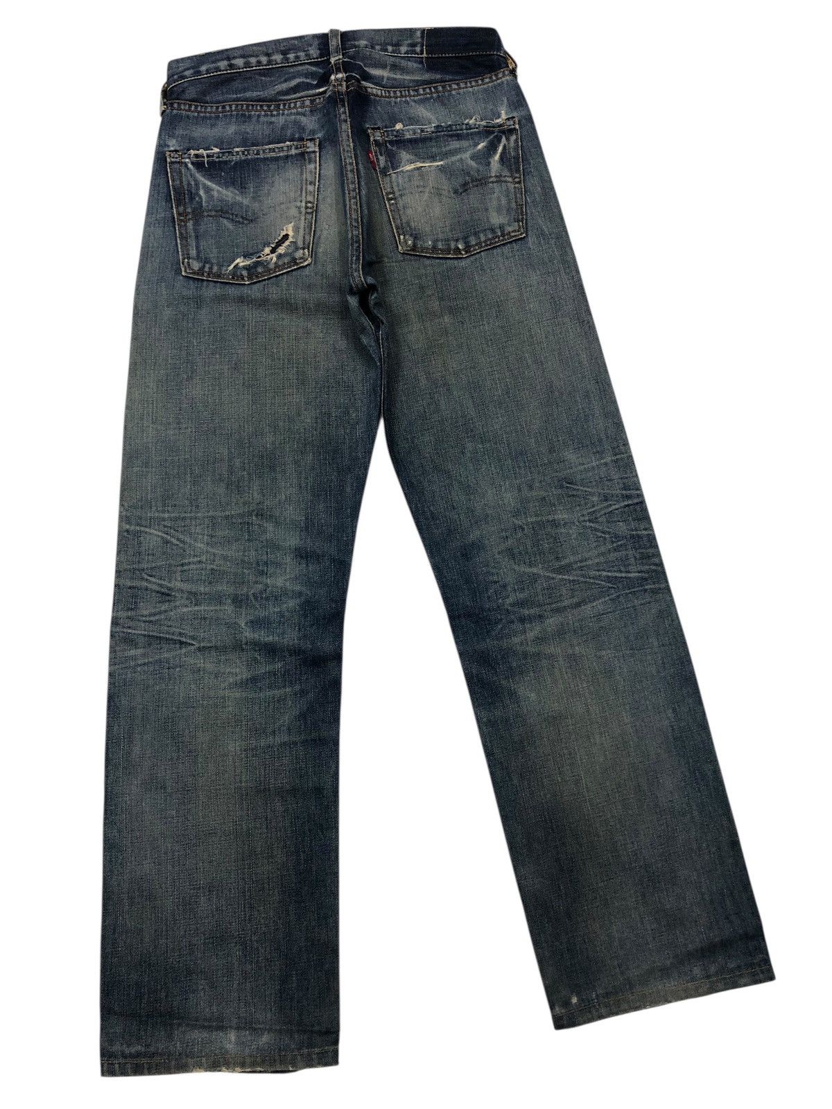 Kapital 🔥LEVIS 501 BIG E SELVEDGE DISTRESS DENIM JEANS Size US 29 - 7 Thumbnail