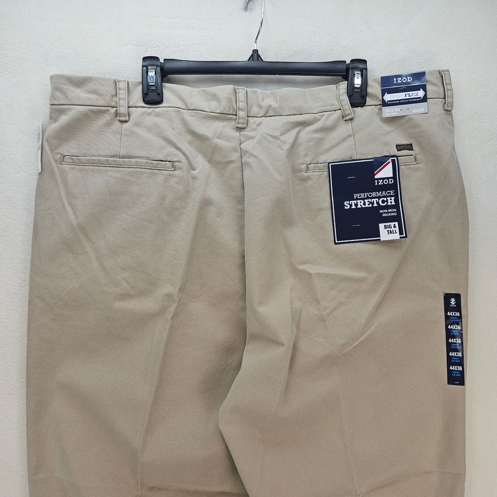 Izod IZOD MEN'S 44X36 STRAIGHT PERFORMANCE STRETCH CEDERWOOD KHAK Size US 44 / EU 60 - 7 Thumbnail