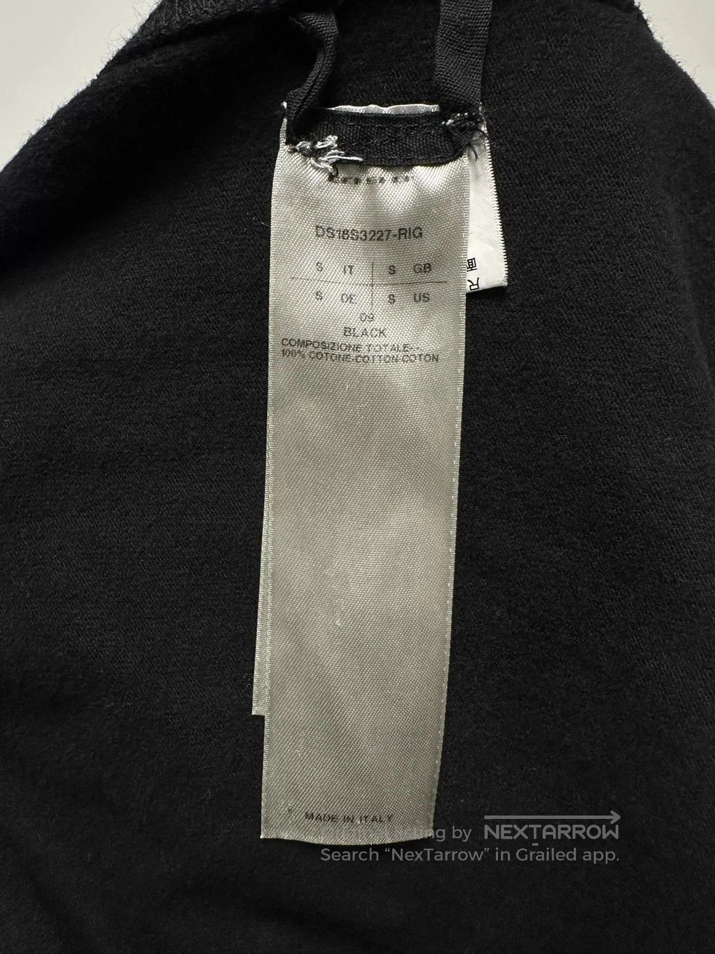 Rick Owens Rick Owens RO Asymmetric Long Hoodie. Size US S / EU 44-46 / 1 - 4 Thumbnail