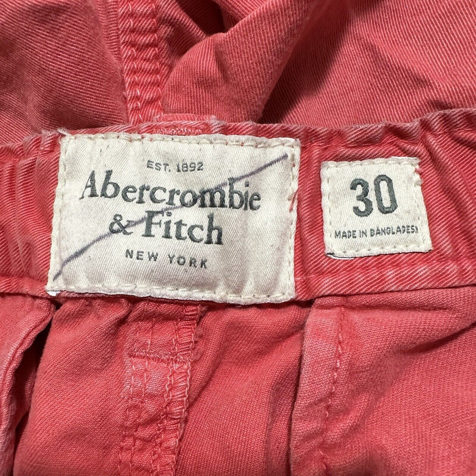 Abercrombie & Fitch Abercrombie 30 Flat Front 3" Inseam Pink Button Shorts Size 30" / US 8 / IT 44 - 5 Thumbnail