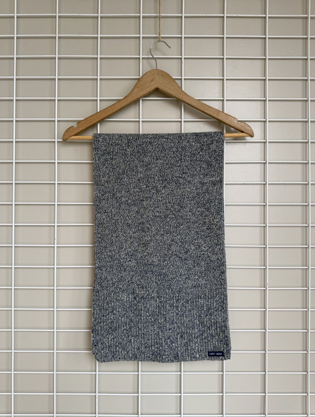 Saint James Saint James Melange Wool Knitted Scarf Unisex Ribbed Muffler Size ONE SIZE - 1 Thumbnail