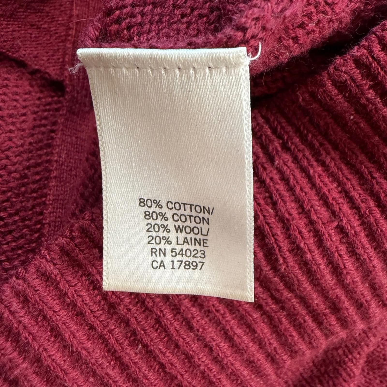 Banana Republic Banana Republic Mens Cardigan Sweater L Burgundy Shawl Size US L / EU 52-54 / 3 - 6 Thumbnail