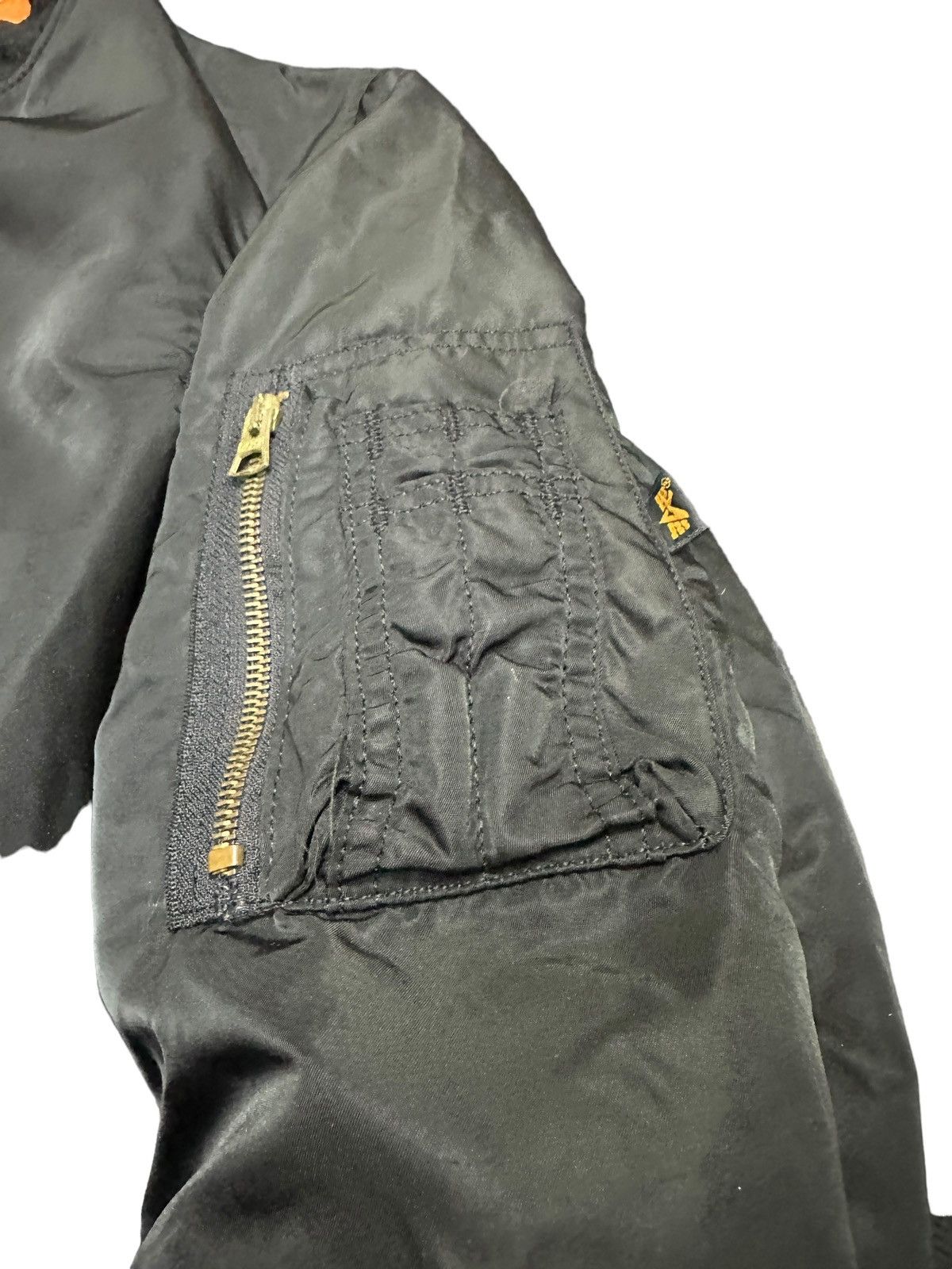 Alpha Industries Vintage Alpha MA-1 Plain Black Bomber Jacket Size US XL / EU 56 / 4 - 3 Thumbnail