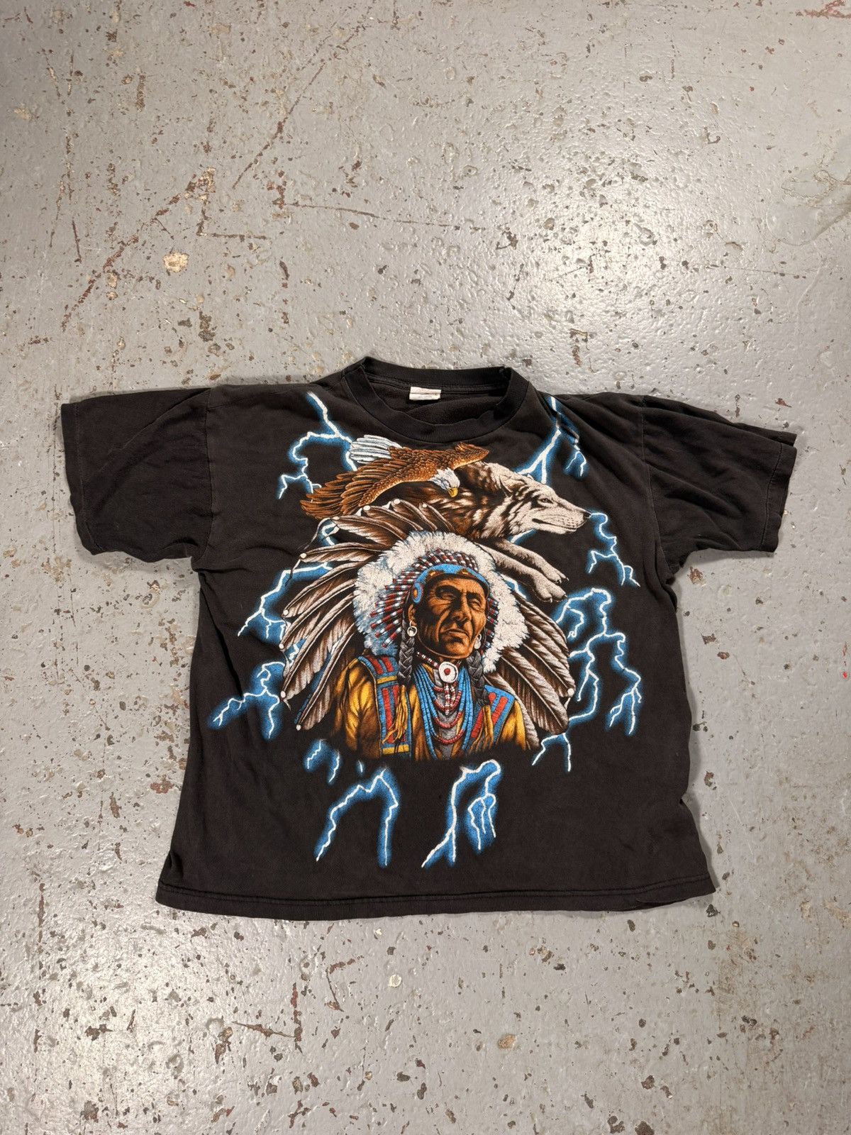 Other American Thunder Lightning Native Faded Tee Size US L / EU 52-54 / 3 - 3 Thumbnail