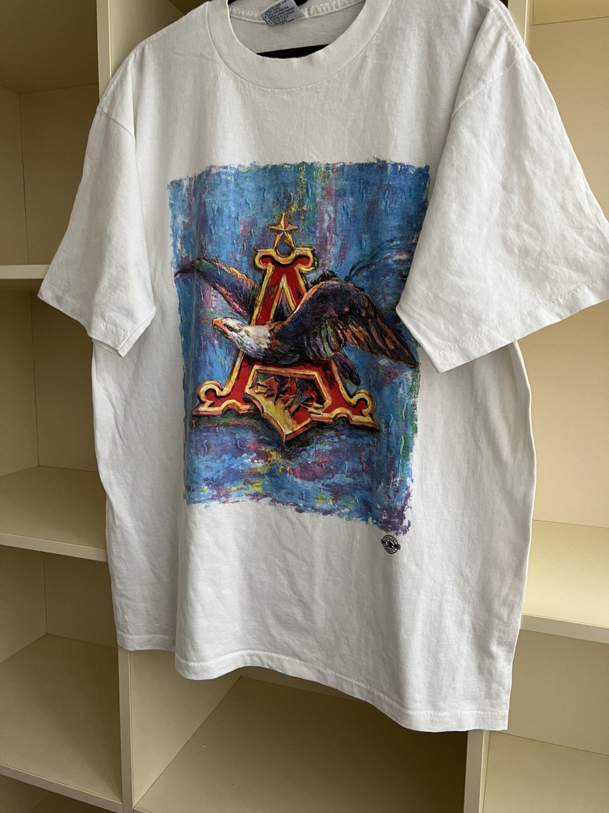 Vintage Vintage Anheuser Busch Beer Eagle T-Shirt AllSport USA 90s Size US XL / EU 56 / 4 - 2 Thumbnail