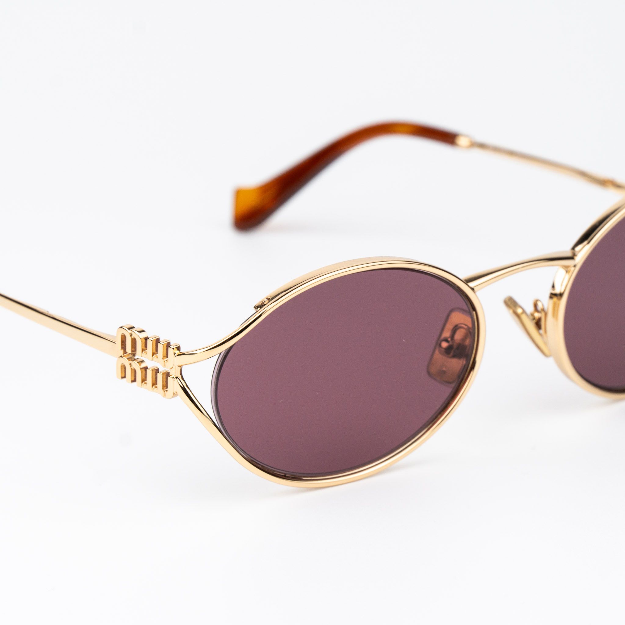 Miu Miu Miu Miu Women Sunglasses LOGO MU52YS 5AK20Y NEW AUTHENTIC Size ONE SIZE - 7 Thumbnail