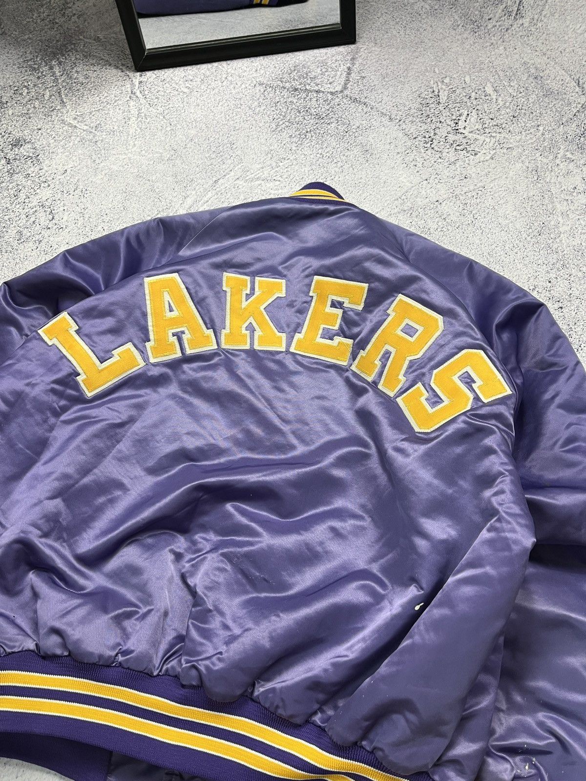 Chalk Line × NBA Vintage Chalk Line NBA Los Angeles Lakers Bomber Jacket USA Size US XL / EU 56 / 4 - 22 Thumbnail
