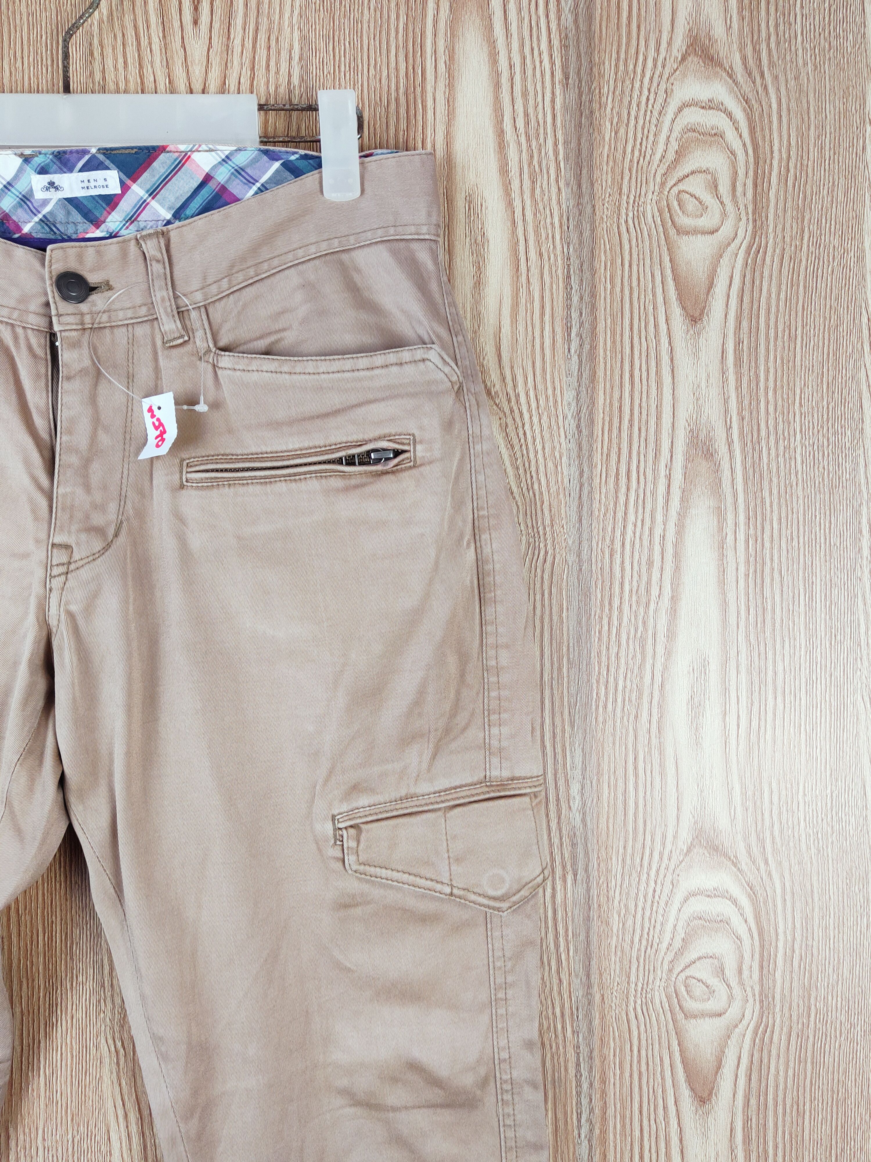 Japanese Brand Men's Melrose Brown Multipocket Tactical Cargo Pants #W270 Size 31" - 5 Thumbnail