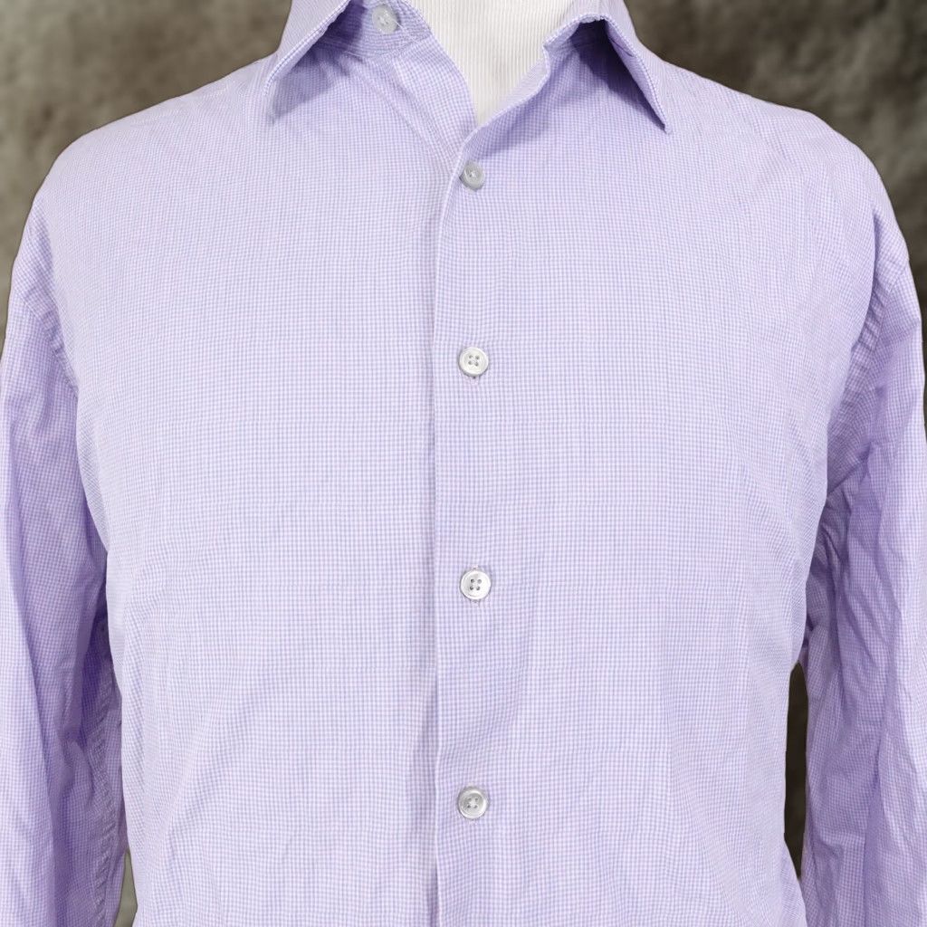 Apt. 9 APT 9 Premier Flex Shirt Mens 2XL Button-Up Long Sleeve Blue Pink Check Regular Fit 98% Cotton 2% Spandex Mens Size US XXL / EU 58 / 5 - 1 Thumbnail