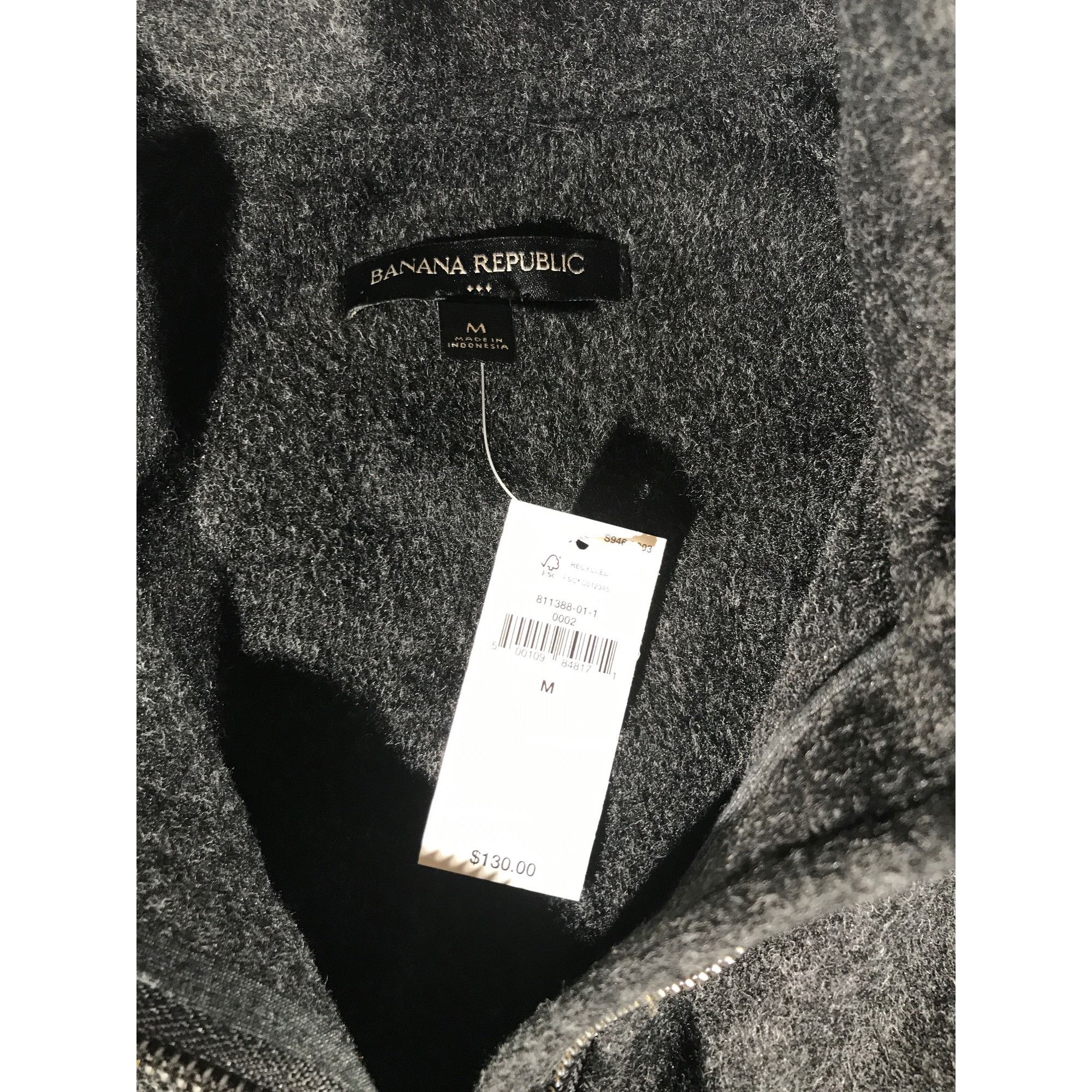 Banana Republic Womens Dark Charcoal Banana Republic CH Brushed Meltin Pocke Size M / US 6-8 / IT 42-44 - 3 Thumbnail