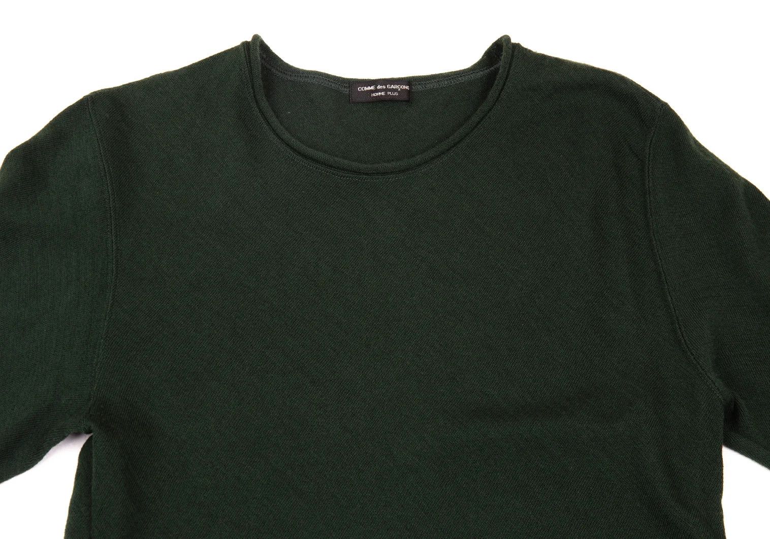 Comme des Garcons Homme Plus Wool Basic Knit Sweater in Deep Green, Size M Size US M / EU 48-50 / 2 - 2 Thumbnail