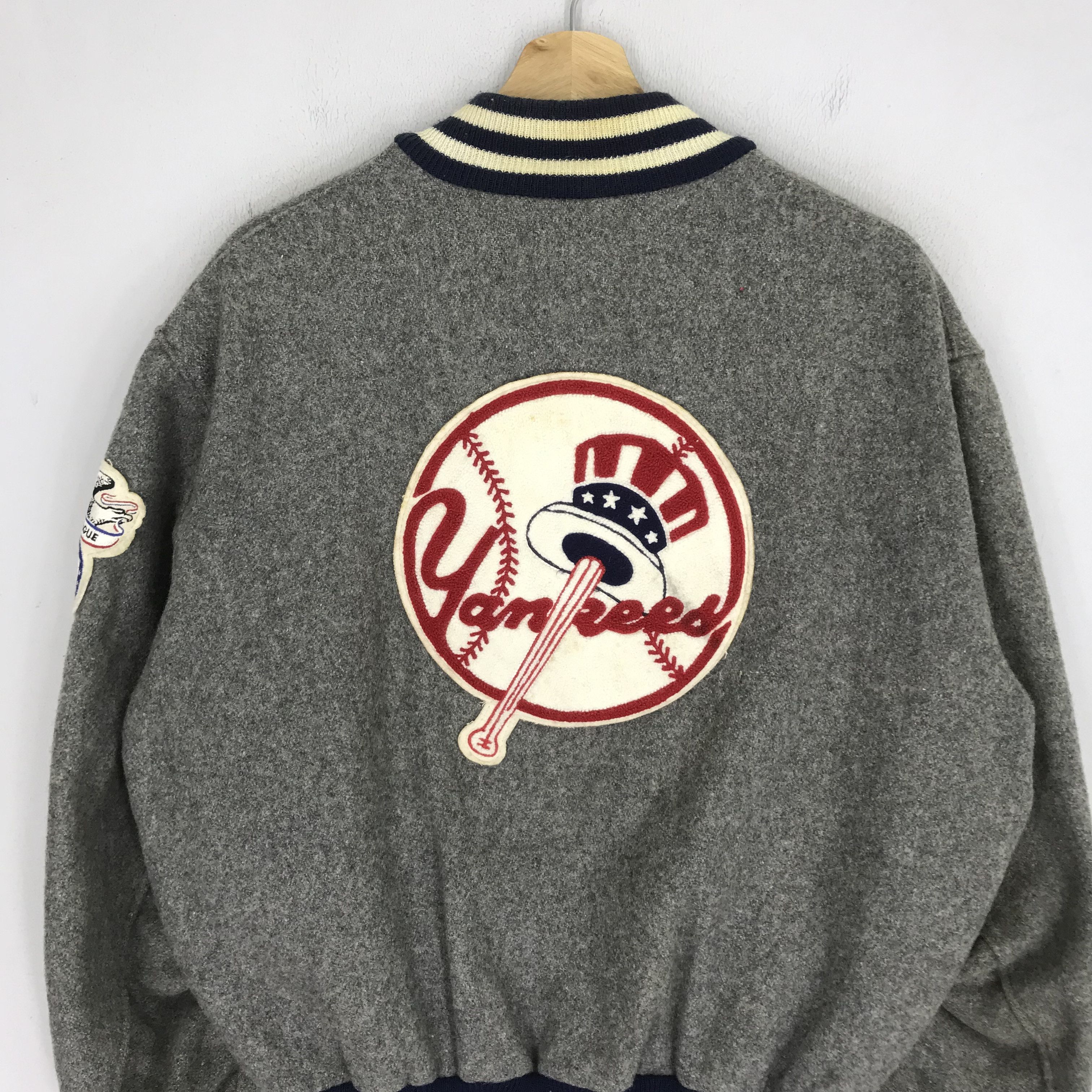 MLB Vintage 90's New York Yankees Wool Varsity Jacket MLB Team Size US L / EU 52-54 / 3 - 5 Thumbnail