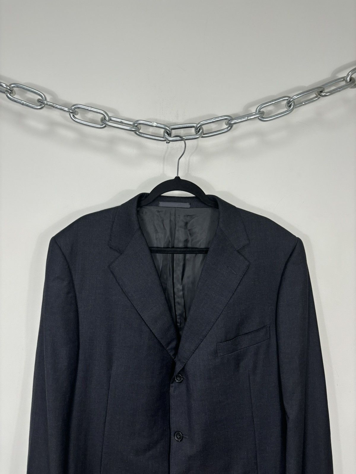 Ermenegildo Zegna Ermenegildo Zegna Men’s Dark Gray Formal Wool Blazer Jacket Size 50L - 4 Thumbnail