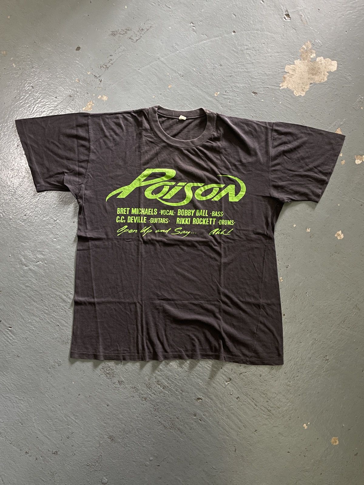 Band Tees × Vintage Vintage 80s Poison “Line Up Member” Band Tees Size US L / EU 52-54 / 3 - 1 Thumbnail
