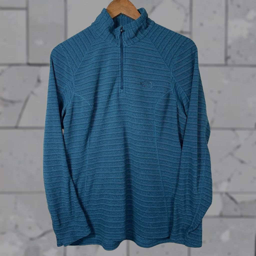 The North Face The North Face Pullover Hoodie Womens Size L Blue Half-Zip 100% Polyester Size L / US 10 / IT 46 - 1 Thumbnail