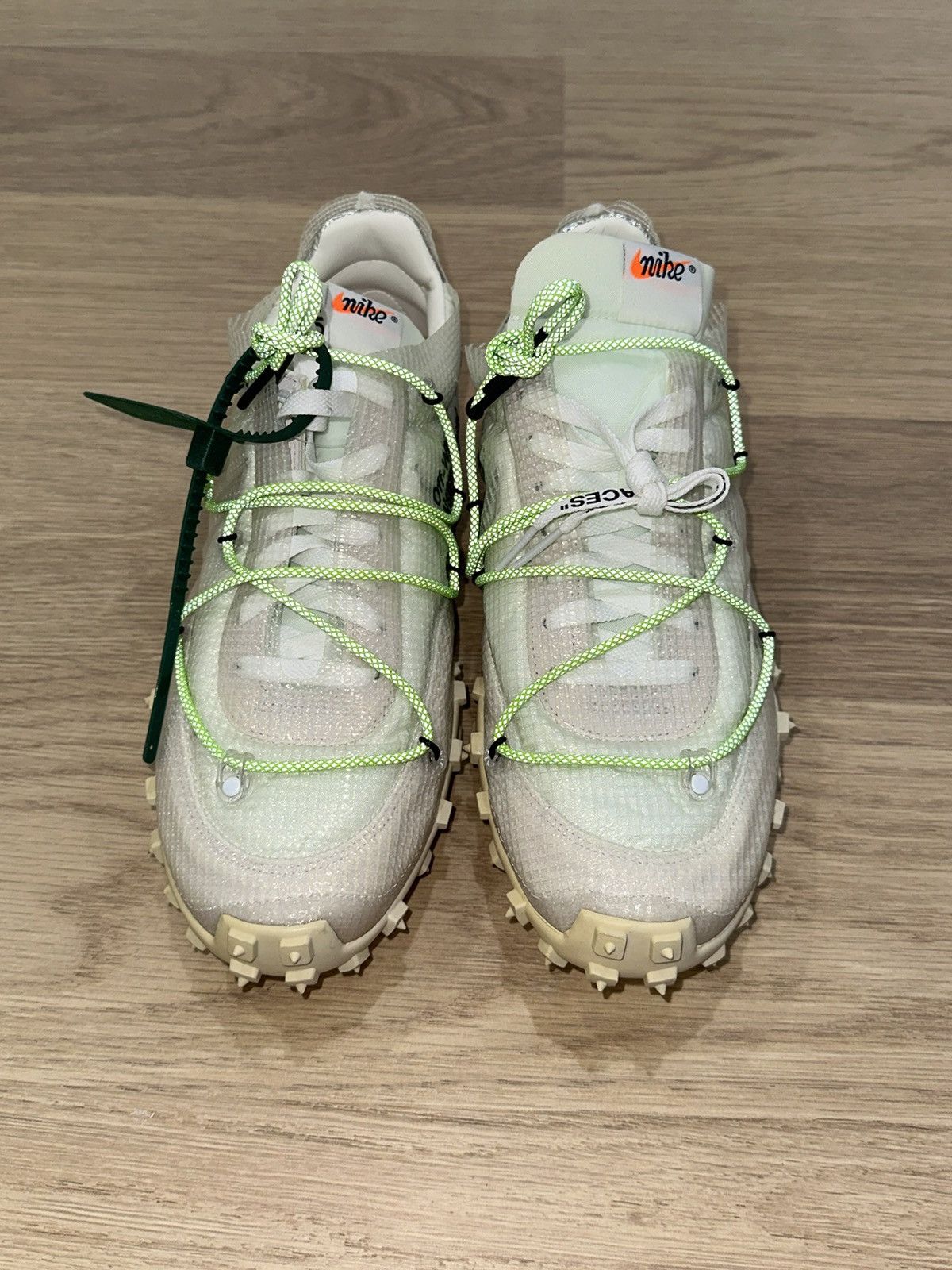 Nike × Off-White Men’s Nike x Off-White Waffle Racer ‘Electric Green’ Size US 11.5 / EU 44-45 - 2 Thumbnail
