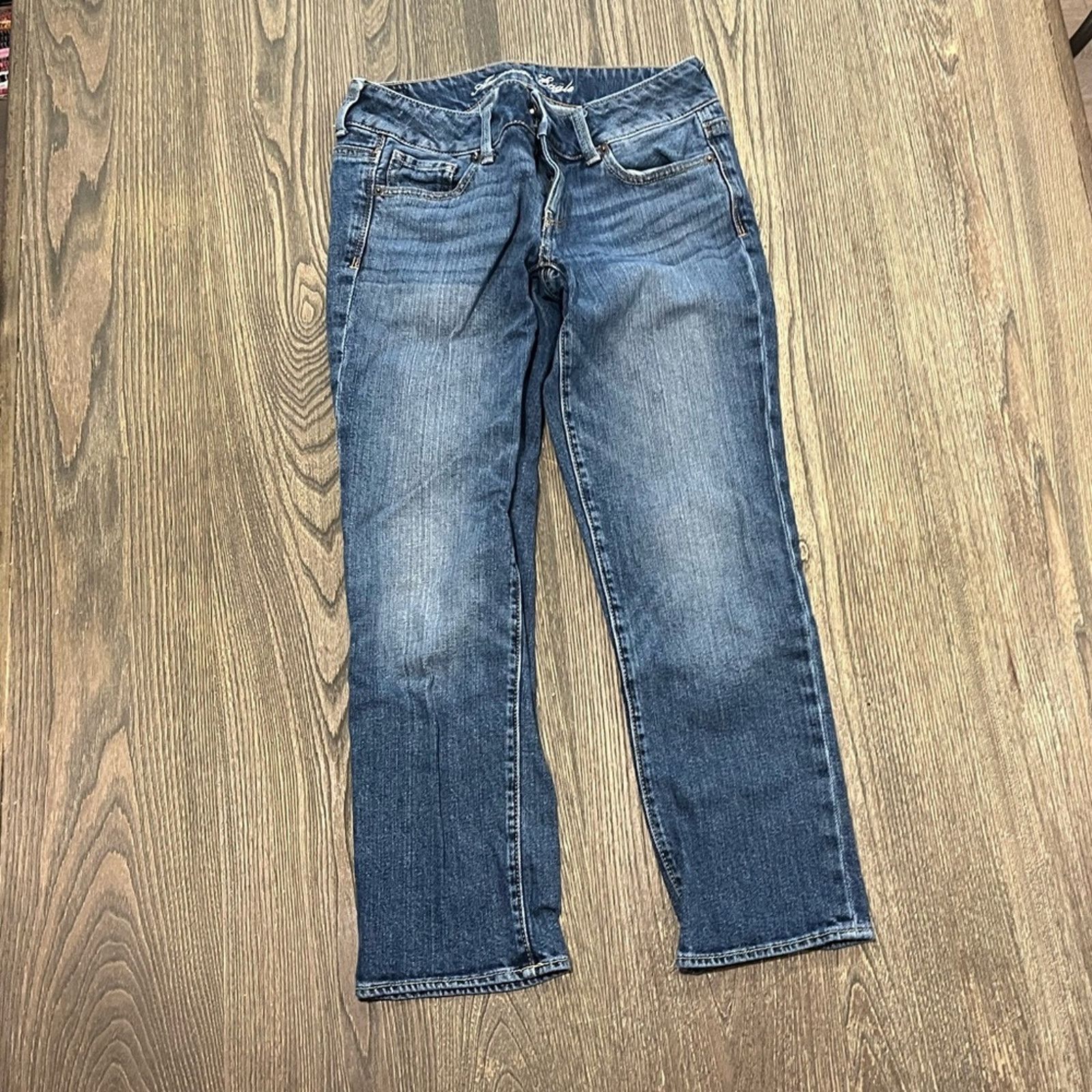 American Eagle Outfitters American Eagle Artist Jeans Straight Leg Low Rise Stretch 2 Size 26" / US 2 / IT 38 - 1 Thumbnail
