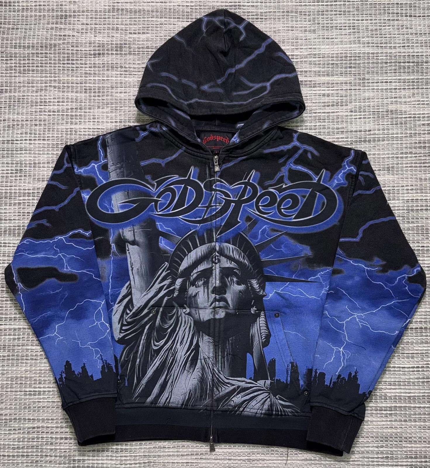 Godspeed Godspeed Blue Voltage V2 Men's Zip Up Hoodie | Grailed
