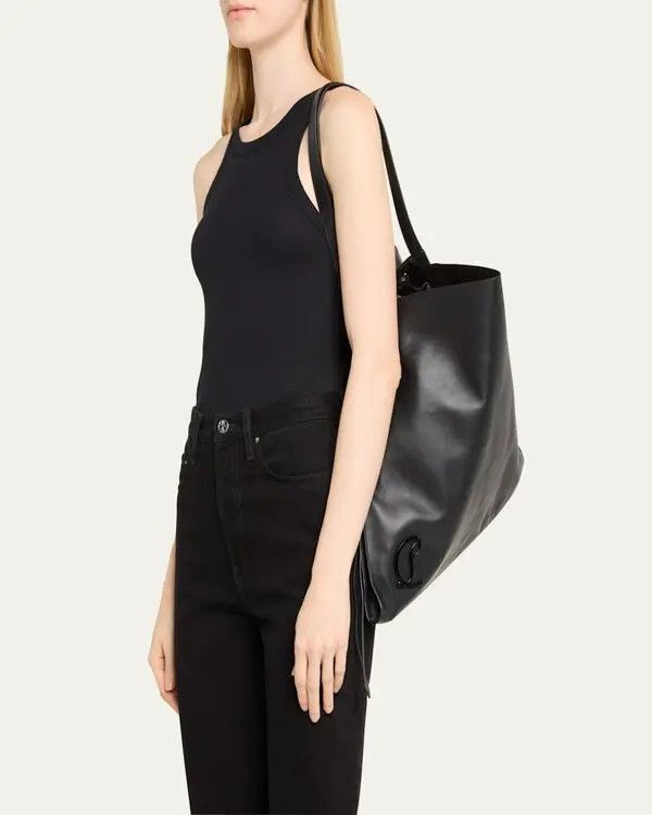 Christian Louboutin oc11z0126 Size: OS/Le 54 Leather Tote Bag in Black Size ONE SIZE - 6 Thumbnail