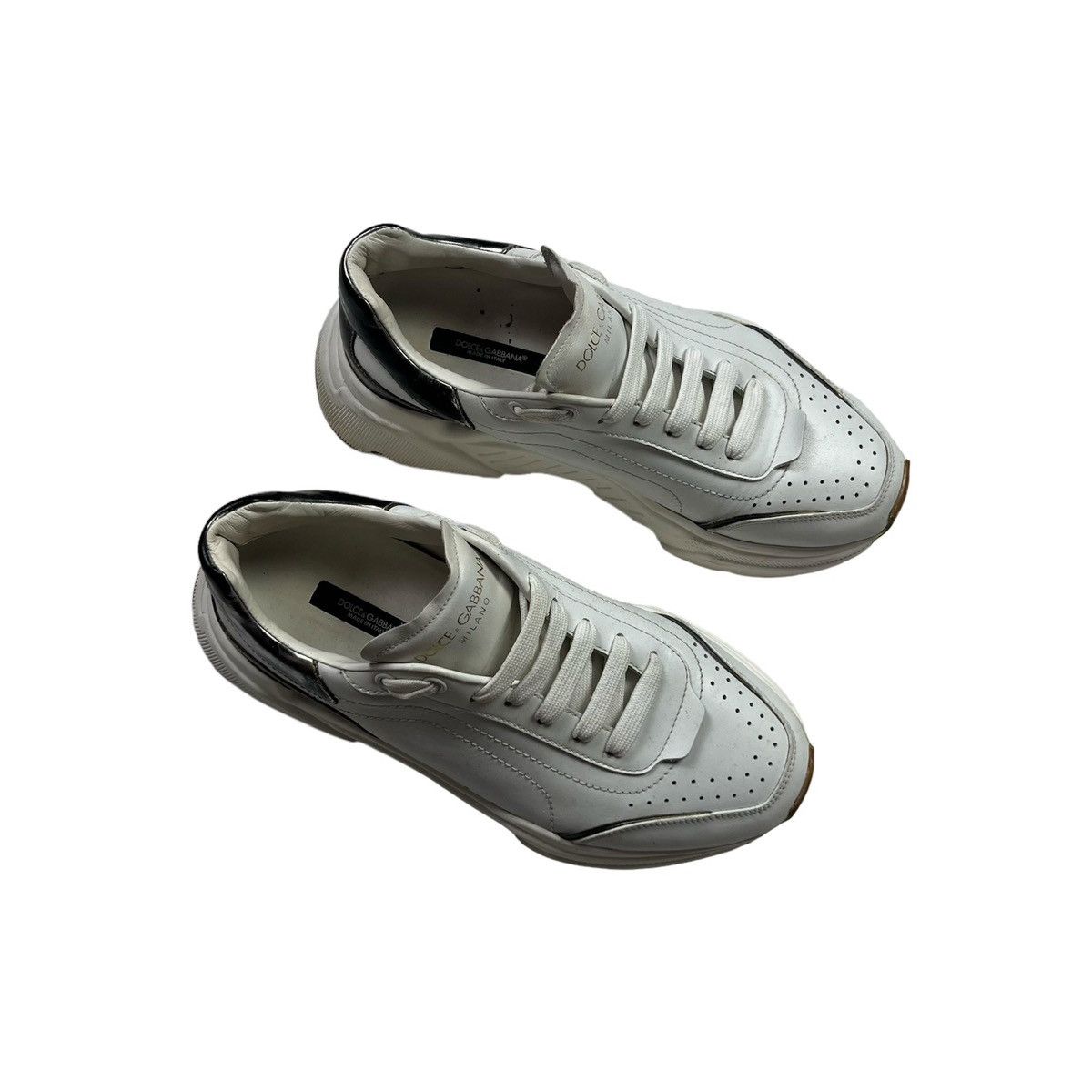 Dolce & Gabbana Dolce & Gabbana Leather Luxury Sneakers Made in Italy White Size US 5 / IT 35 - 3 Thumbnail