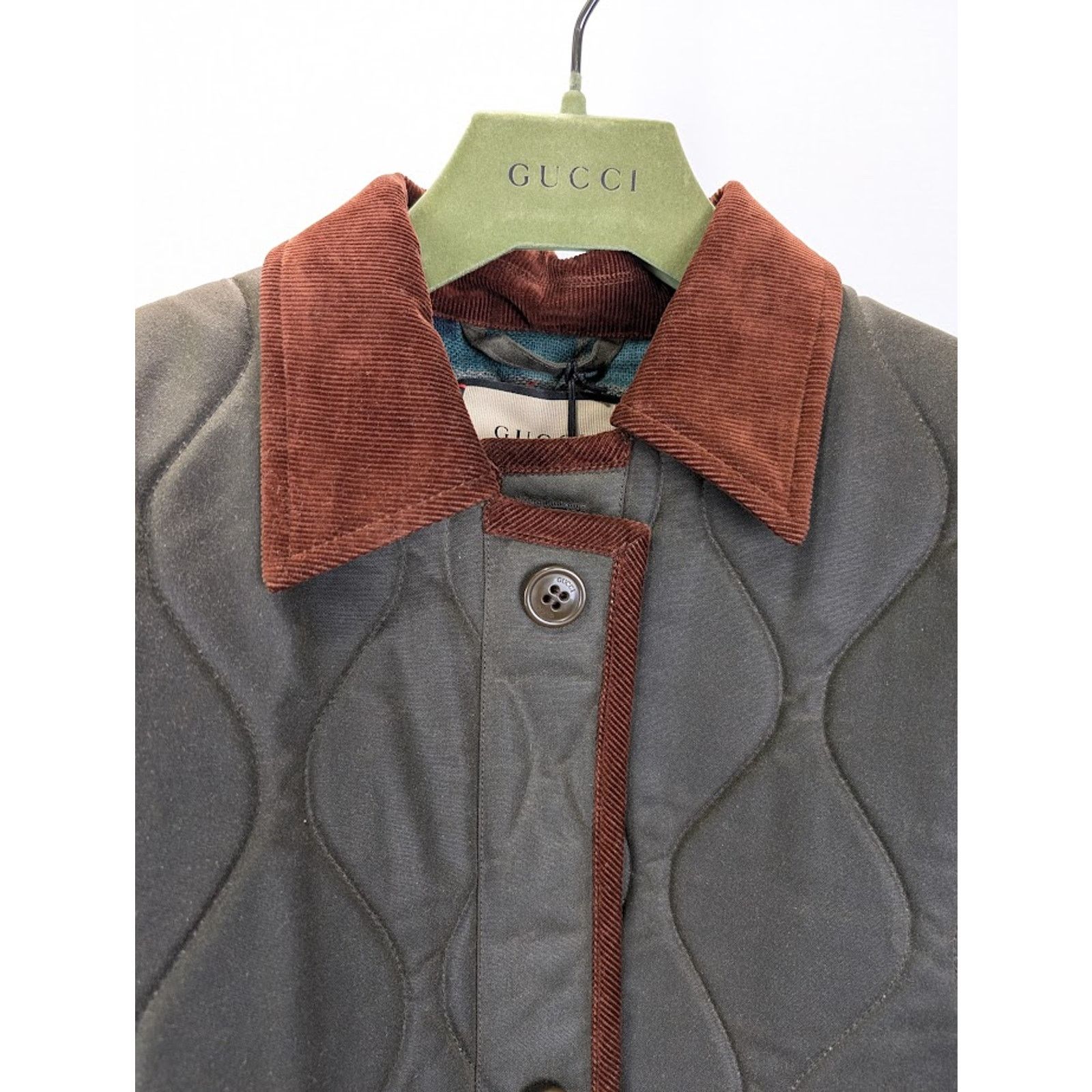 Gucci o1rshd1 Caban Waxed Cotton Jacket in Shrub/Mix Size US L / EU 52-54 / 3 - 2 Thumbnail
